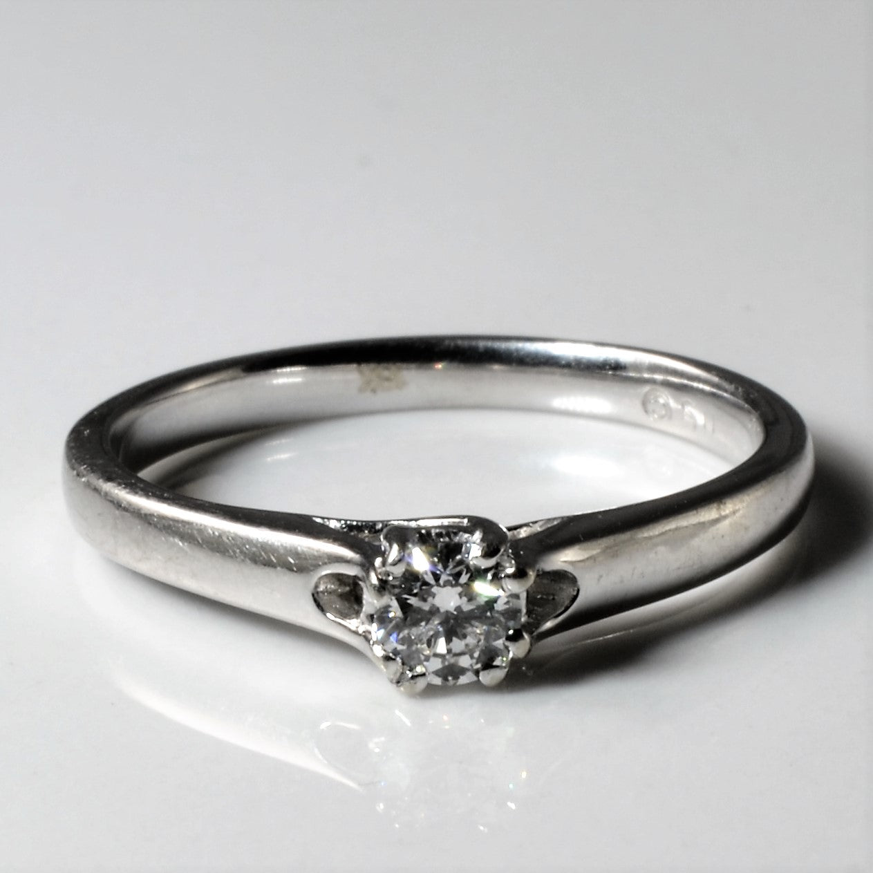 Double Prong Solitaire Diamond Ring | 0.17ct | SZ 6.75 |