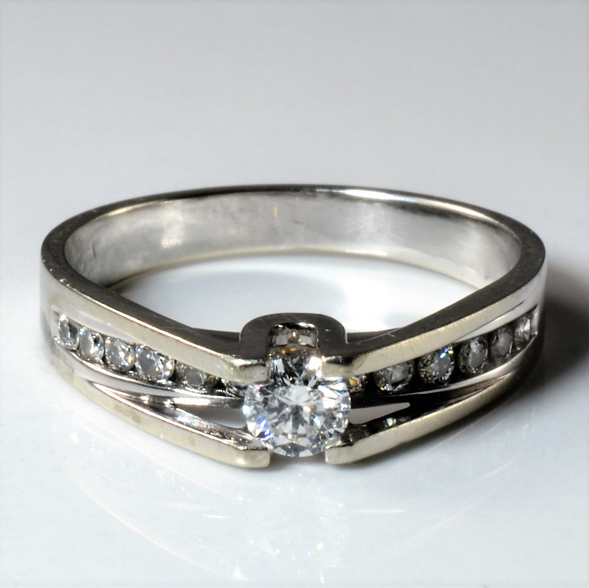 Low Profile Channel Engagement Ring | 0.40ctw | SZ 8 |