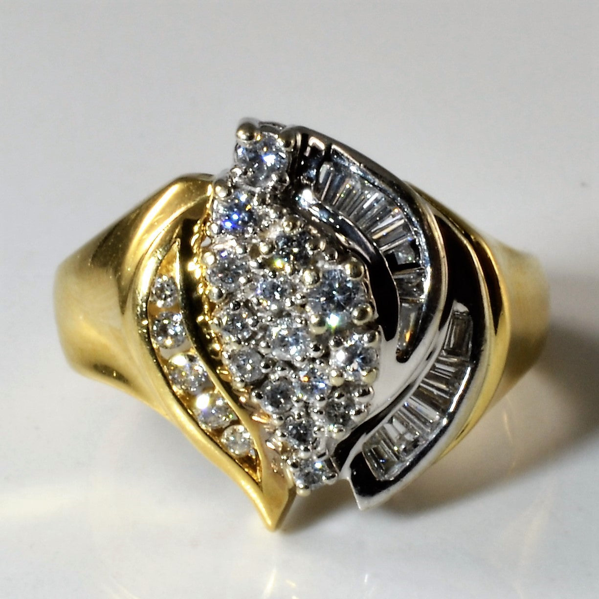 Twisted Diamond Cluster Ring | 0.47ctw | SZ 6.25 |