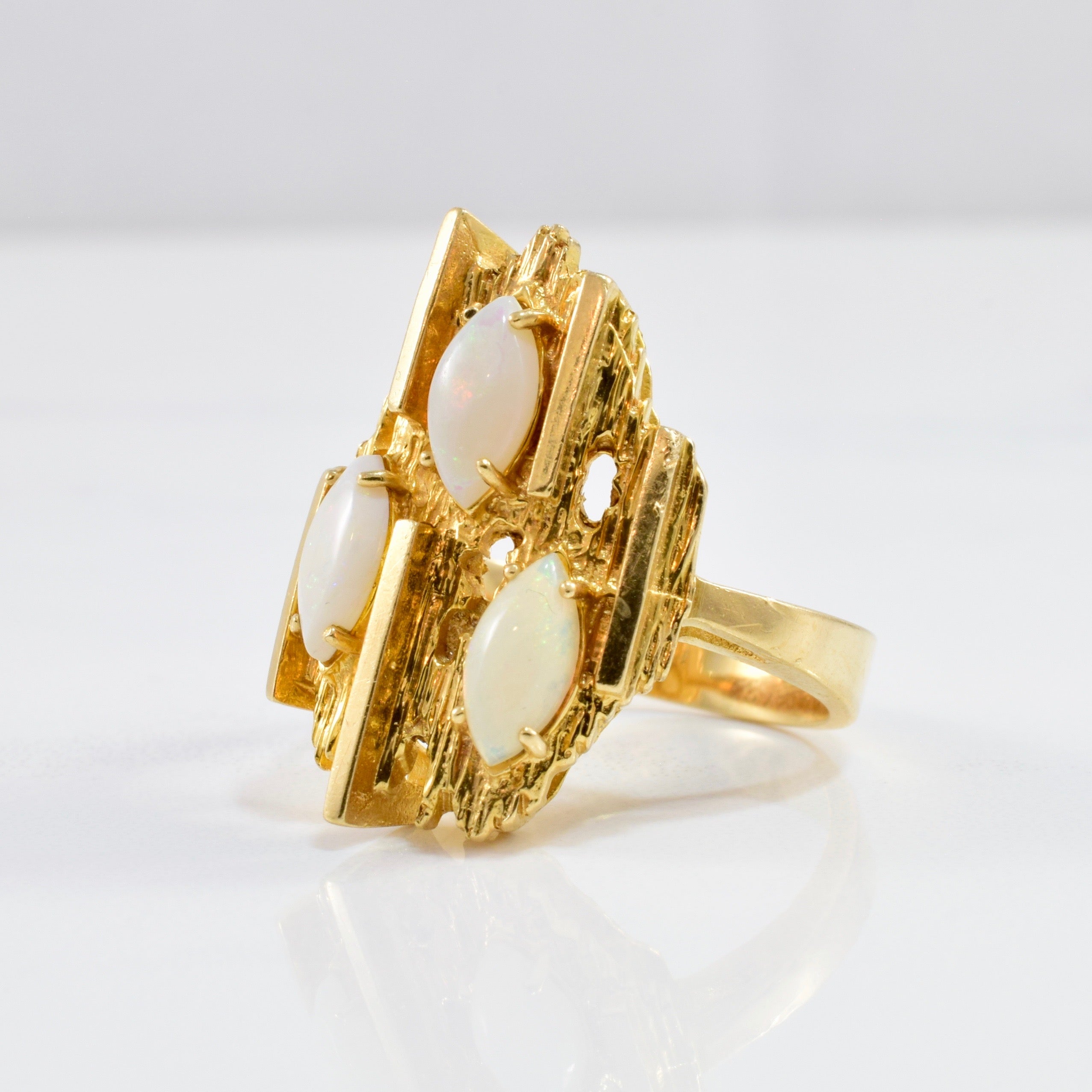 Bague en opale texturée | Taille 7,5 |