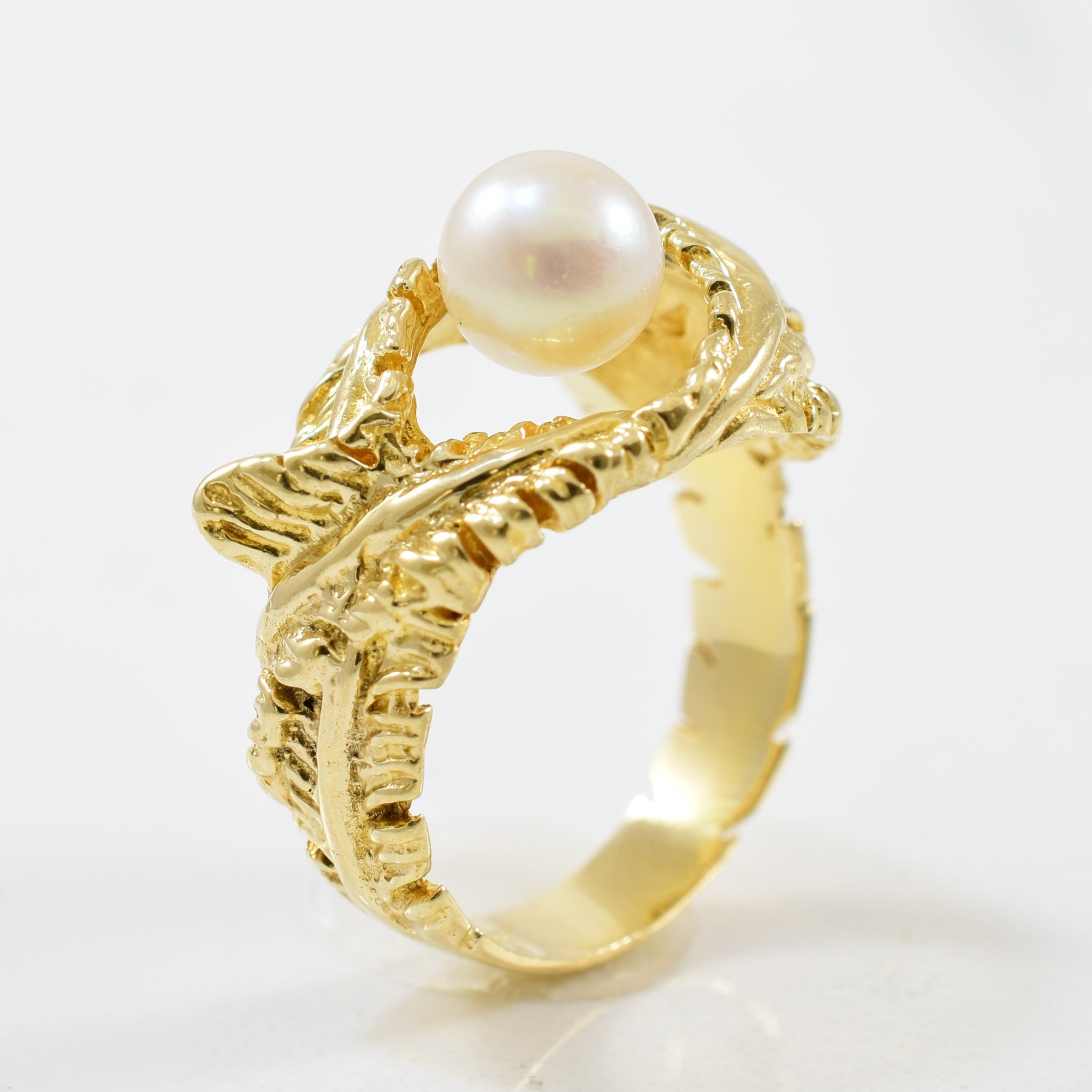 Feather Nest Pearl Ring | 1.85ct | SZ 5.75 |
