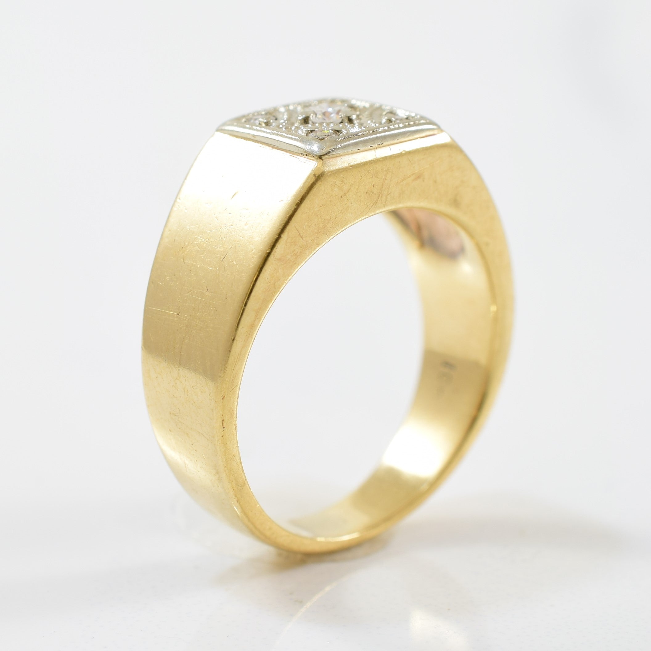 Diamond Milgrain Textured Ring | 0.10ctw | SZ 6.25 |