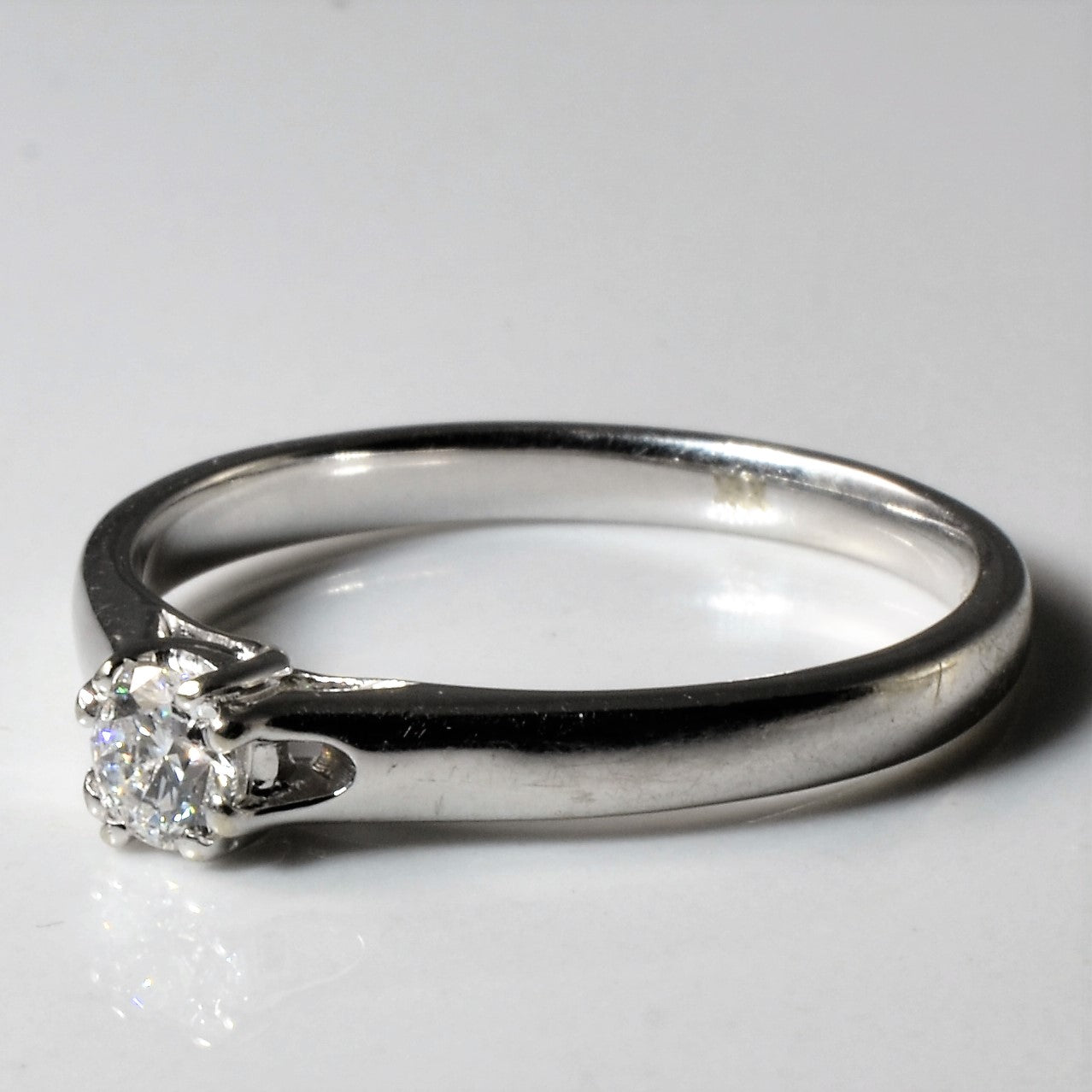 Double Prong Solitaire Diamond Ring | 0.17ct | SZ 6.75 |