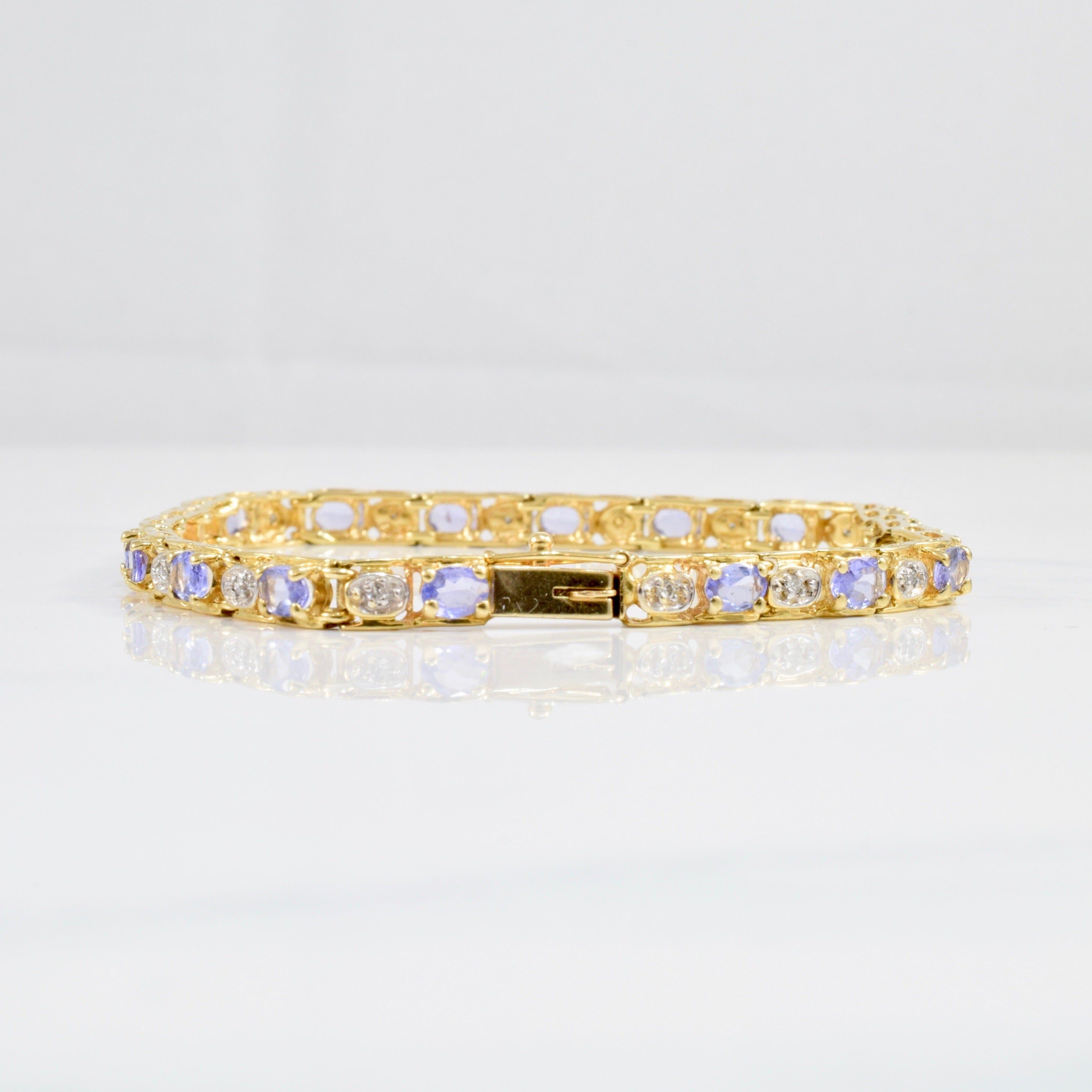 Tanzanite & Diamond Tennis Bracelet | 0.10 ctw SZ 7 |