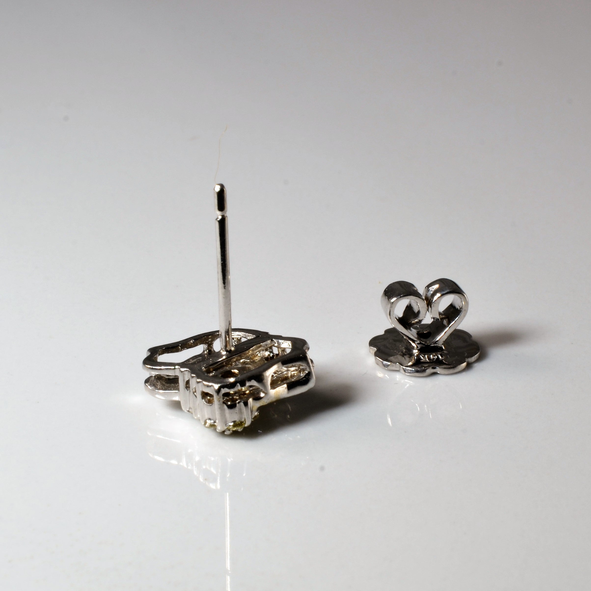 Diamond Cluster Bow Earrings | 0.41ctw |