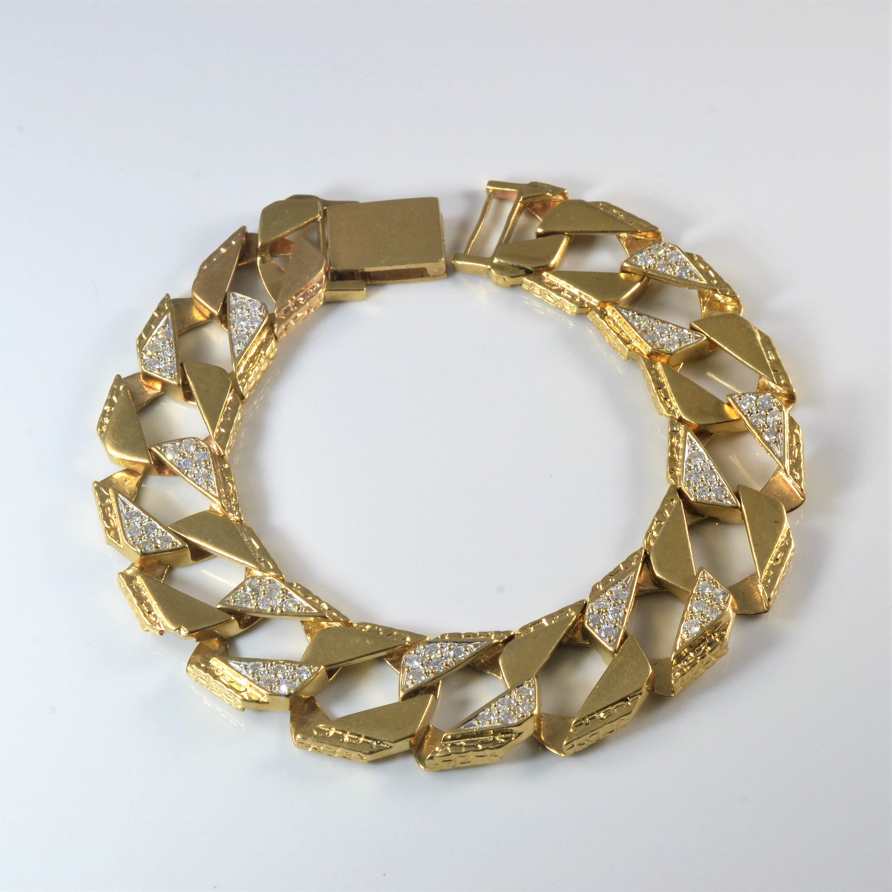 Bracelet à maillons gourmette en diamants | 1,75 ct | 23 cm |