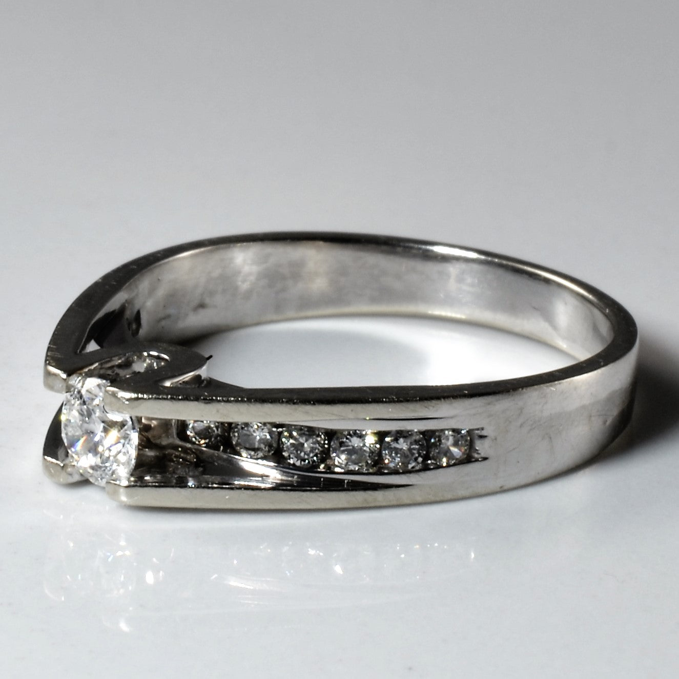 Low Profile Channel Engagement Ring | 0.40ctw | SZ 8 |