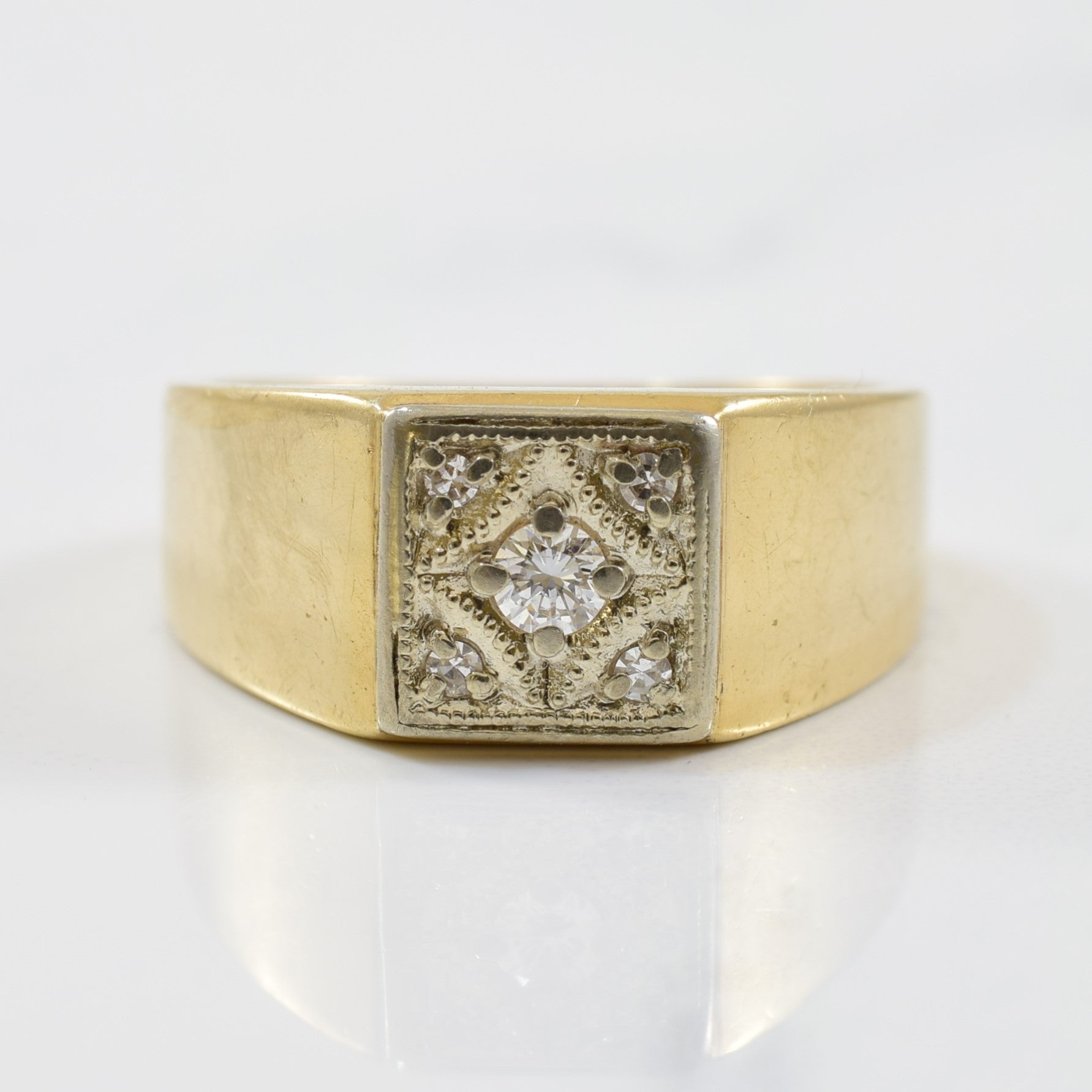Diamond Milgrain Textured Ring | 0.10ctw | SZ 6.25 |