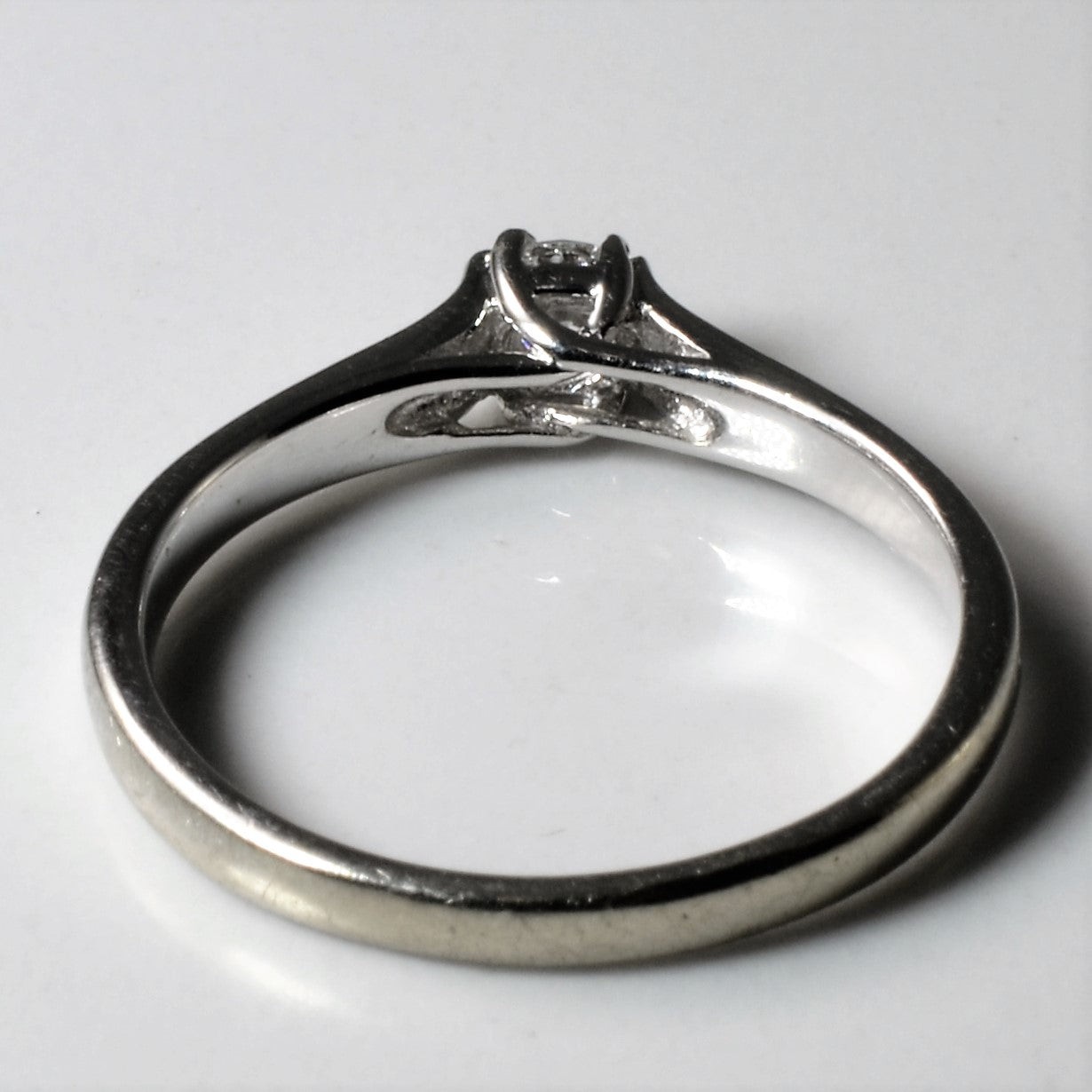 Double Prong Solitaire Diamond Ring | 0.17ct | SZ 6.75 |