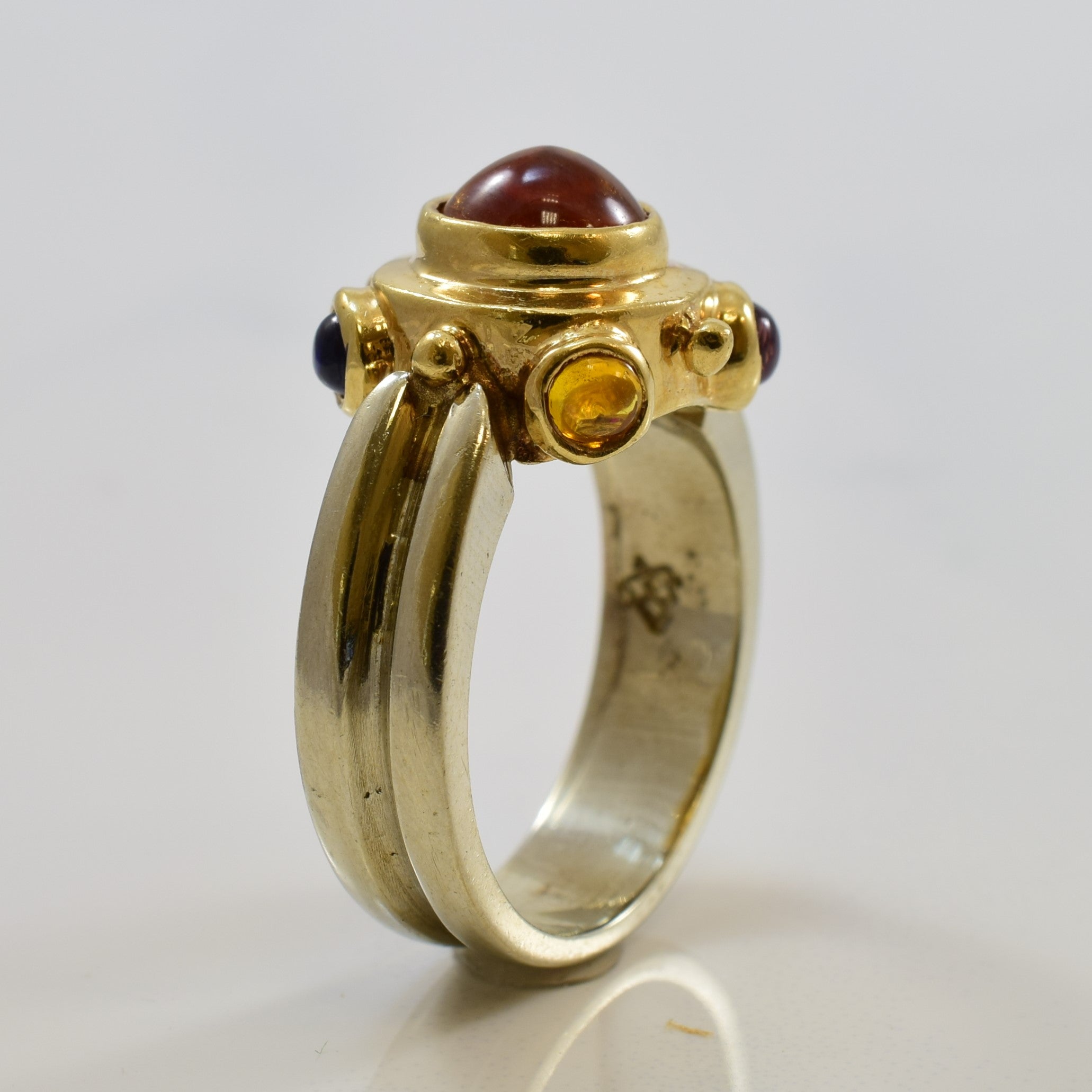 Multi Gem Cabochon Cocktail Ring | 2.00ctw | SZ 6 |