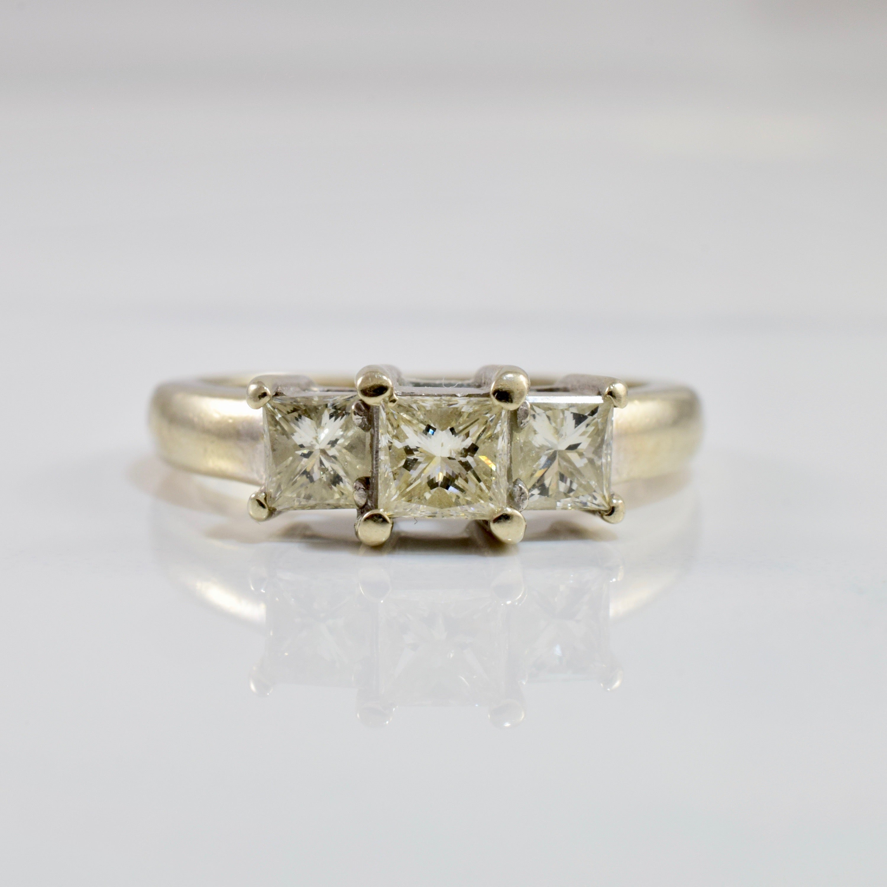 Three Stone Princess Engagement Ring | 1.01 ctw SZ 6 |