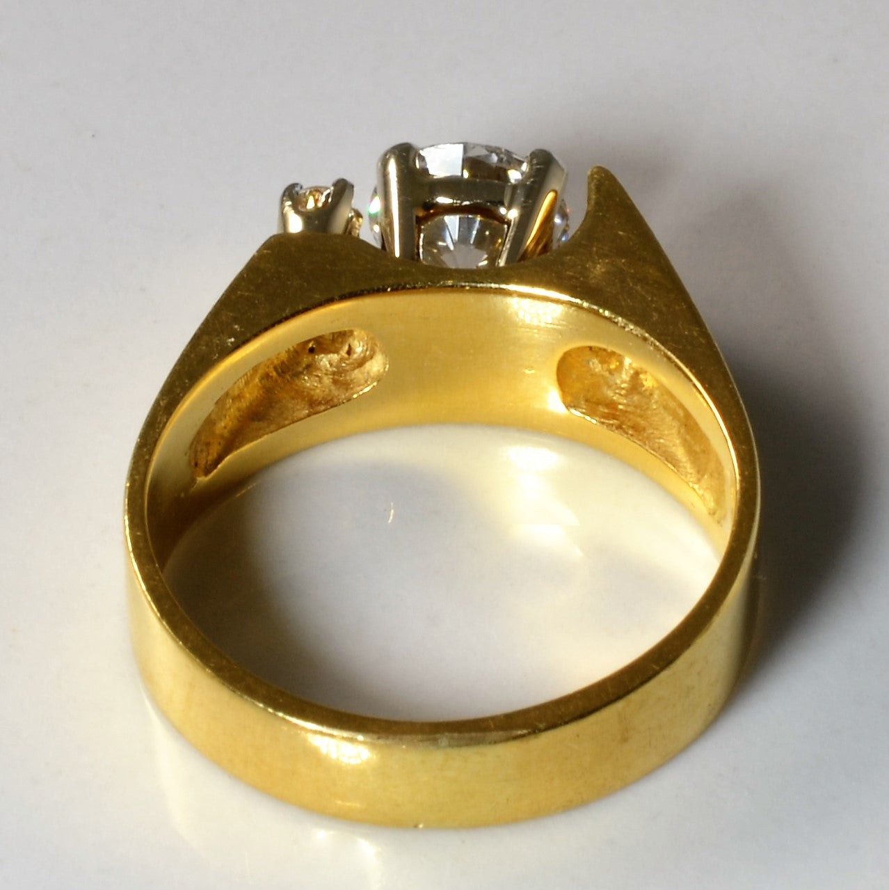Offset Three Stone Diamond Ring | 0.68ct | SZ 4.25 |