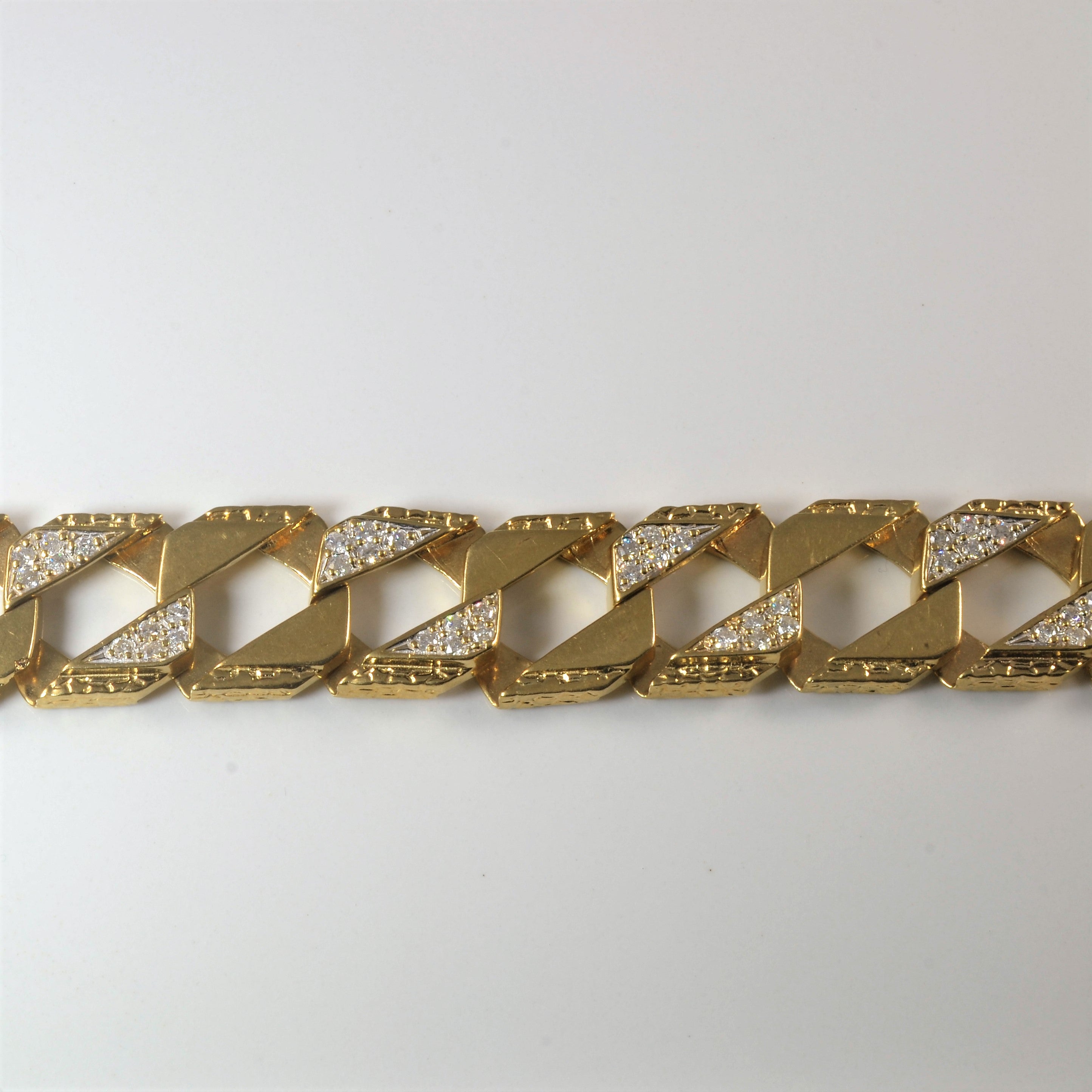 Bracelet à maillons gourmette en diamants | 1,75 ct | 23 cm |