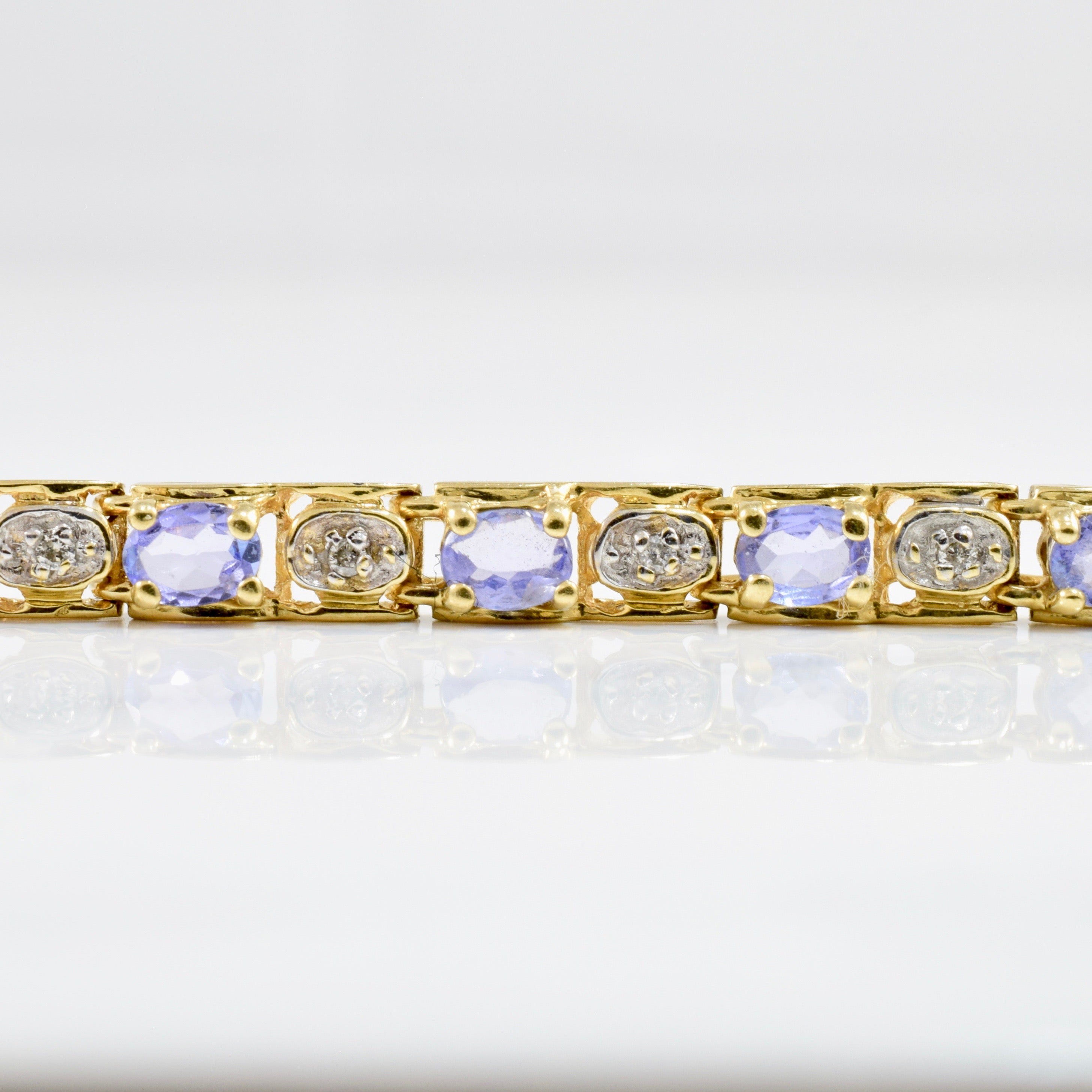 Tanzanite & Diamond Tennis Bracelet | 0.10 ctw SZ 7 |
