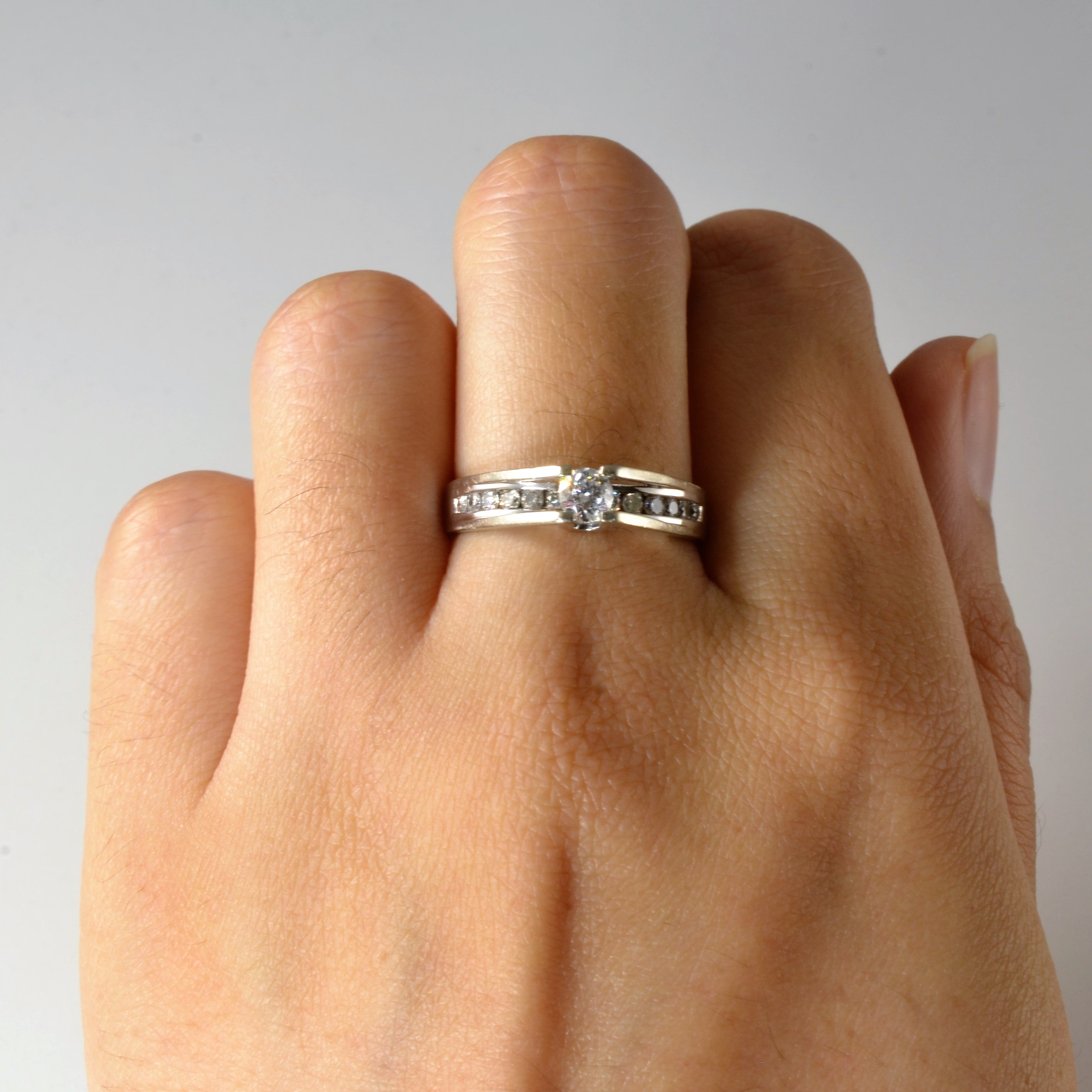 Low Profile Channel Engagement Ring | 0.40ctw | SZ 8 |