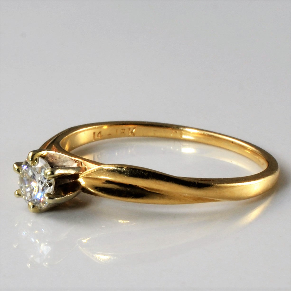 Six Prong Solitaire Diamond Ring | 0.24ct | SZ 5.75 |