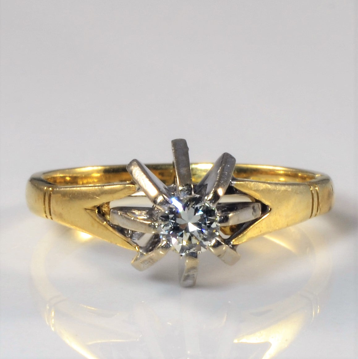 Starburst Diamond Solitaire Ring | 0.20ct | SZ 6 |