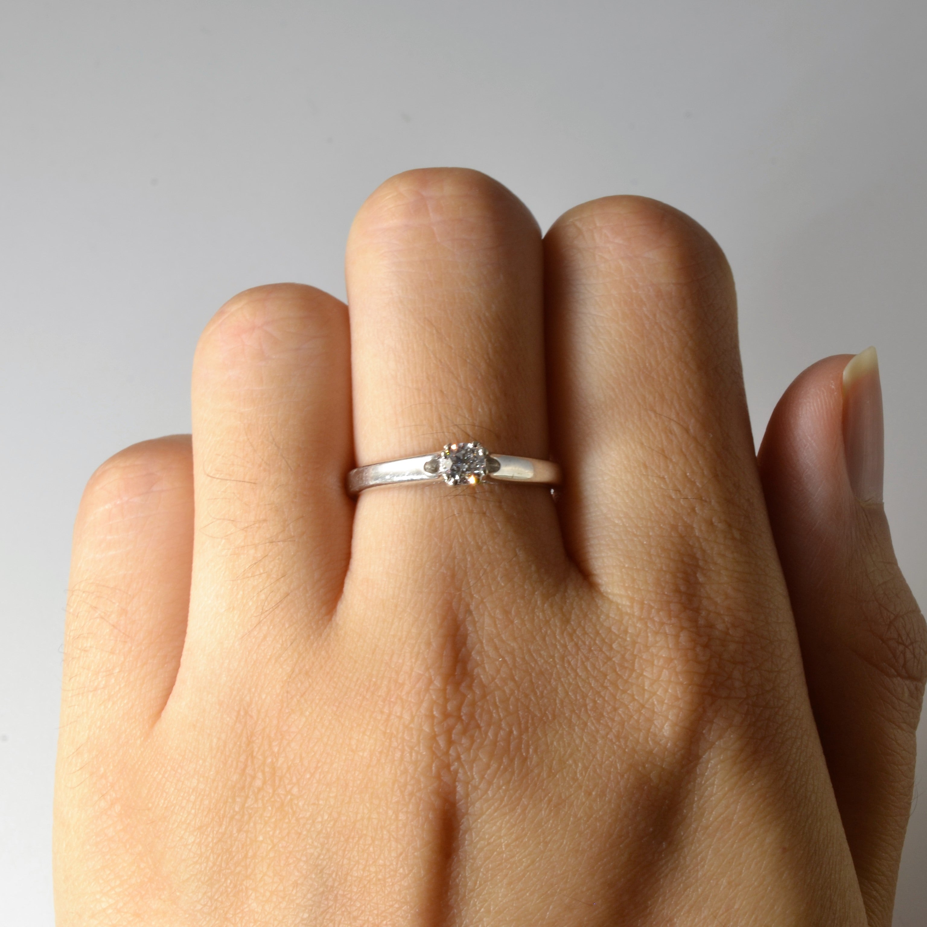 Double Prong Solitaire Diamond Ring | 0.17ct | SZ 6.75 |