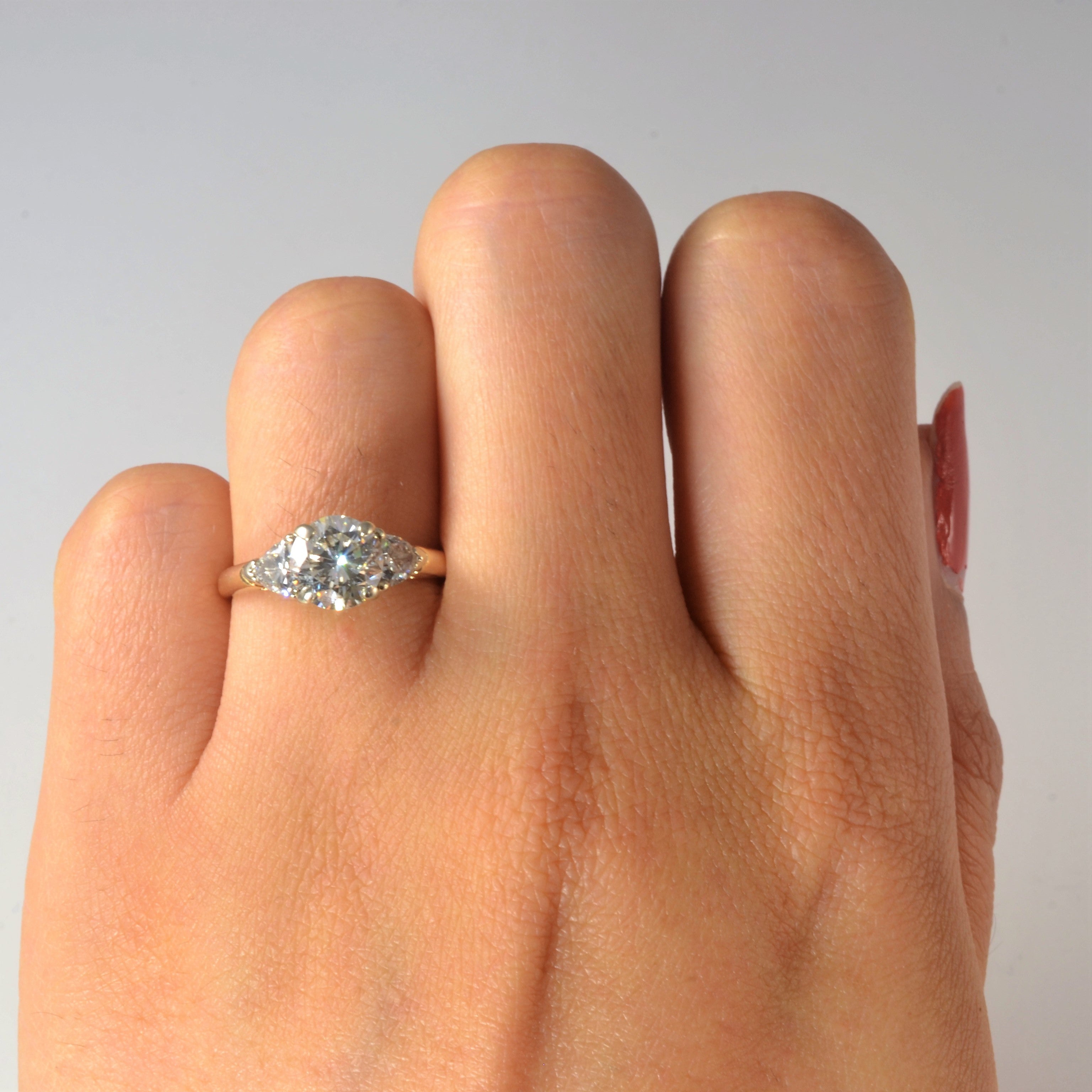 Bague de fiançailles trois diamants | 1,64 ct | Taille 5,25 |