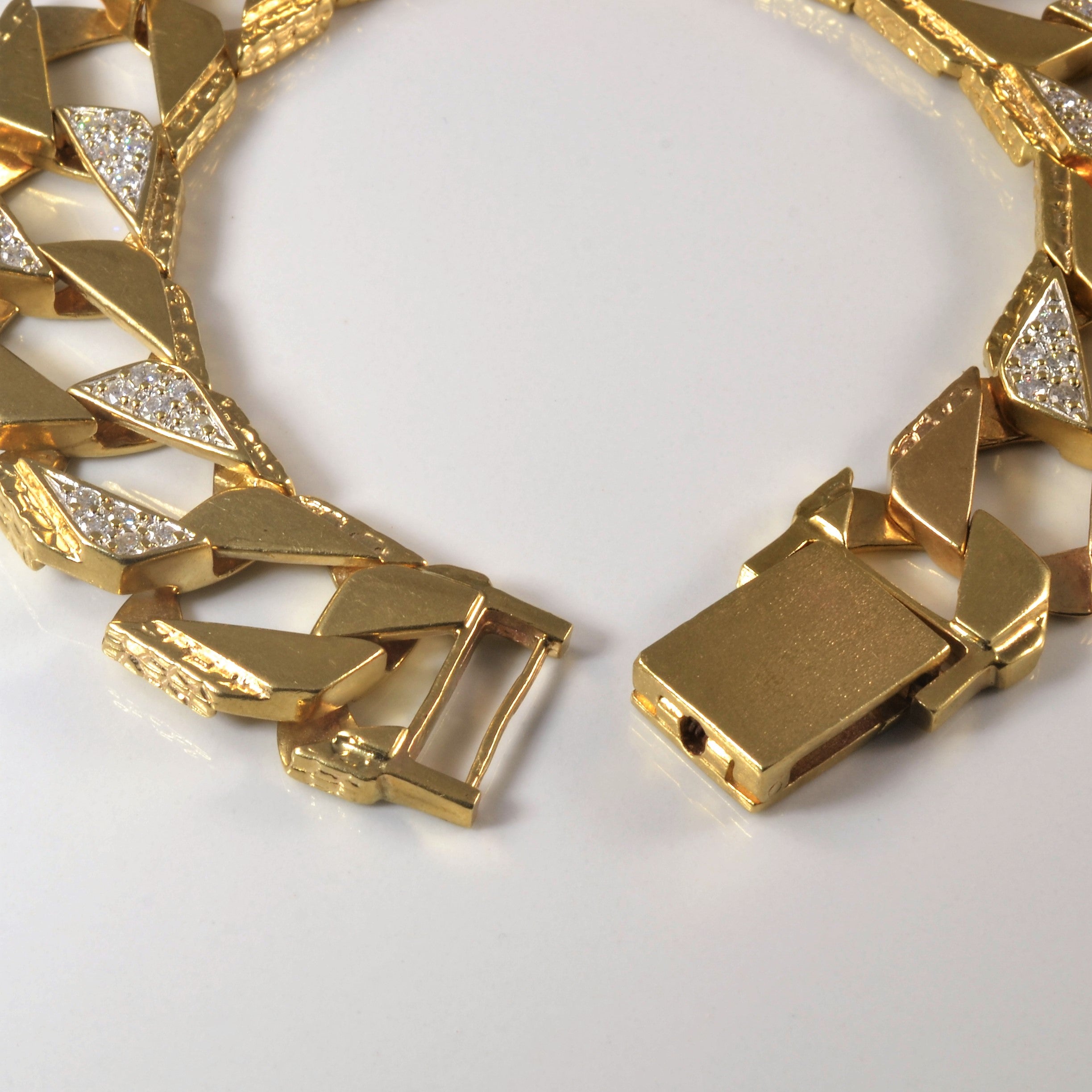 Bracelet à maillons gourmette en diamants | 1,75 ct | 23 cm |