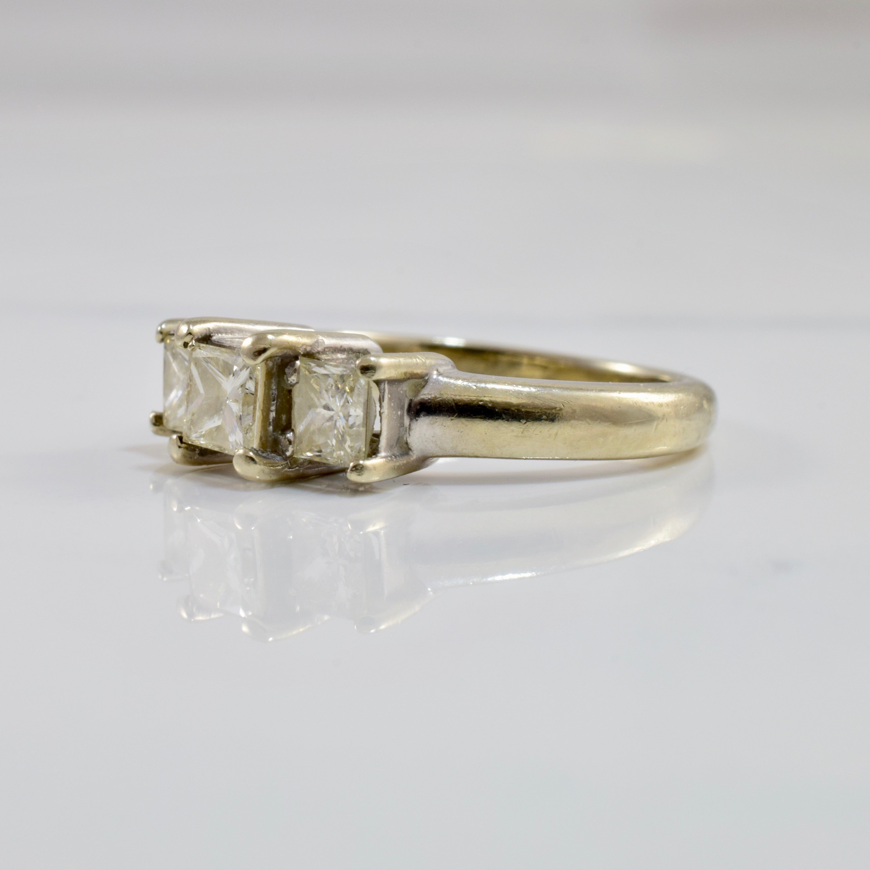 Three Stone Princess Engagement Ring | 1.01 ctw SZ 6 |
