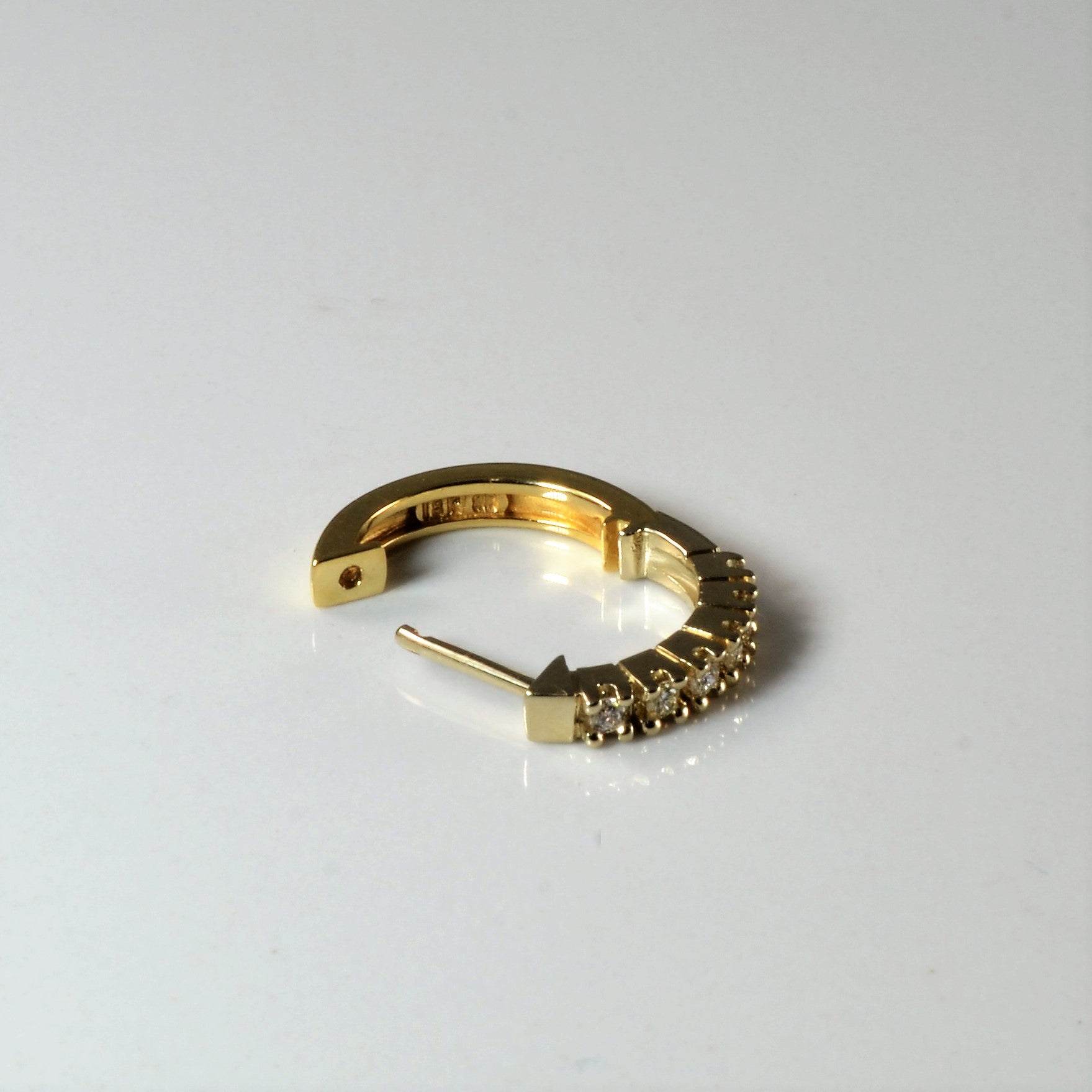 Pave Diamond Huggie Earrings | 0.24ctw |