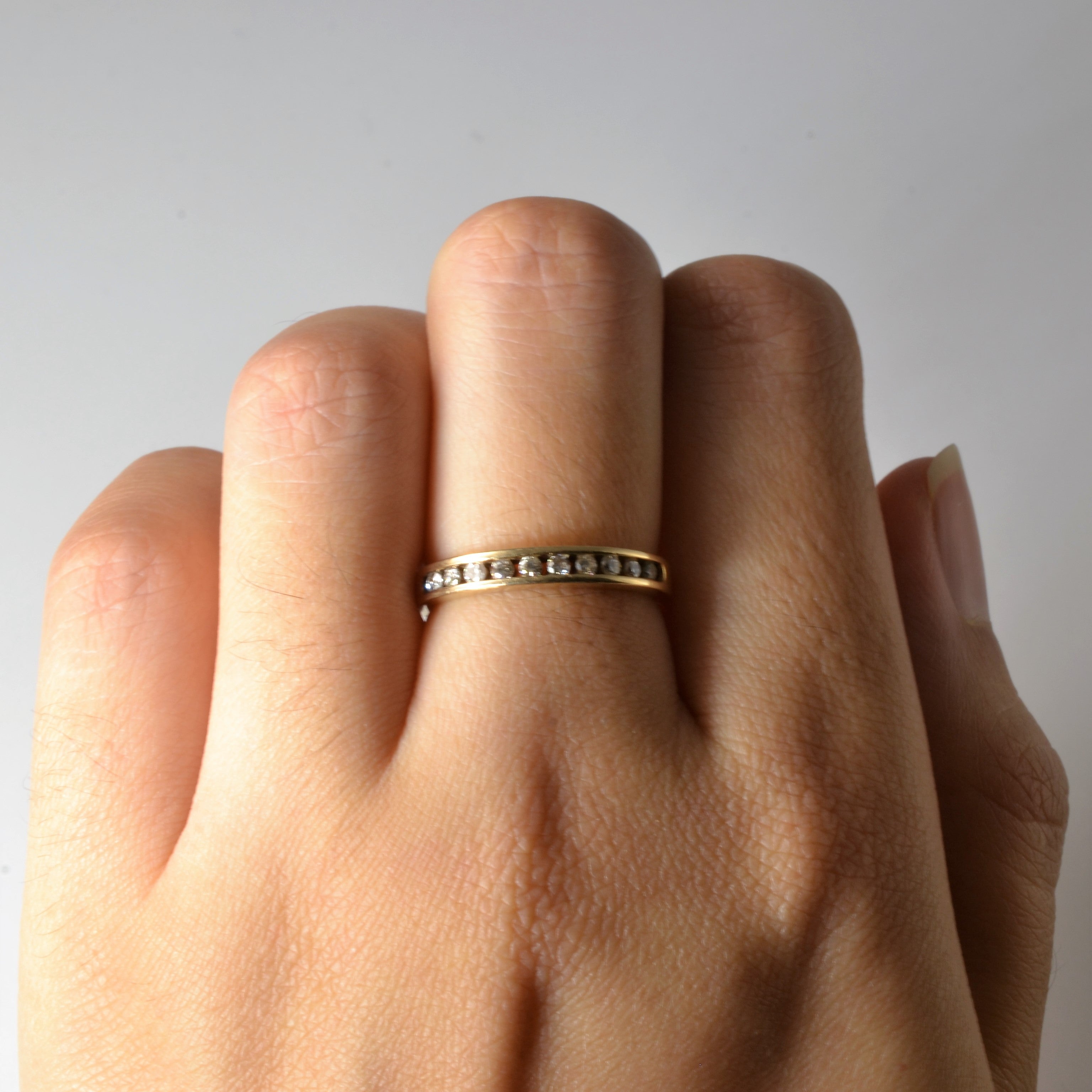 Channel Set Diamond Wedding Band | 0.15ctw | SZ 6.25 |