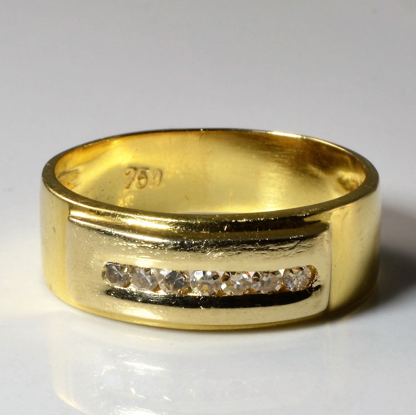 Channel Set Champagne Diamond Band | 0.14ctw | SZ 7.75 |