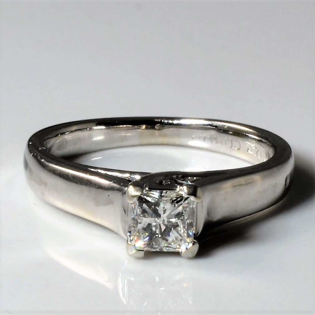 Solitaire Princess Diamond Ring | 0.37ct | SZ 4 |