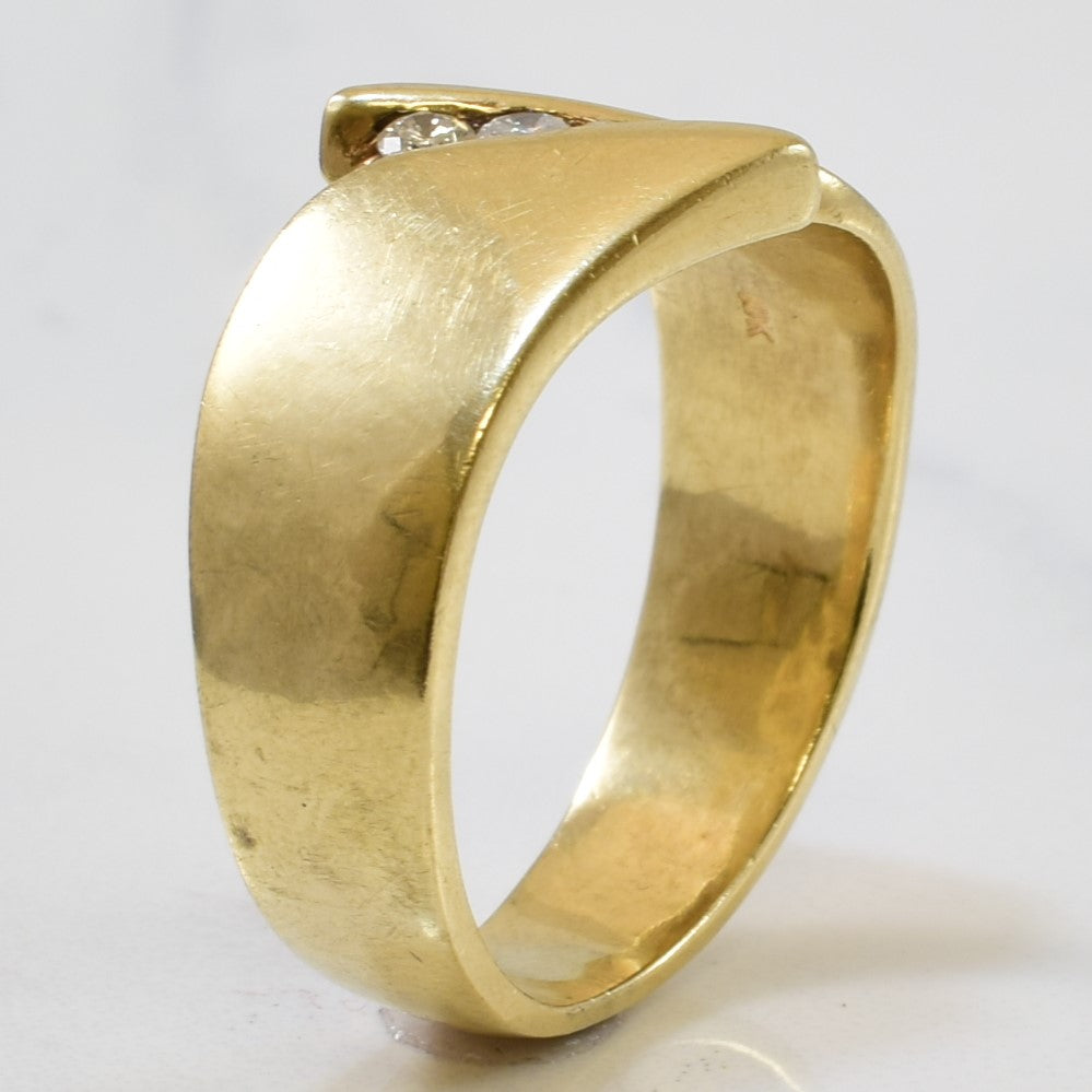 Four Stone Diamond Channel Bypass Ring | 0.16ctw | SZ 7.5 |