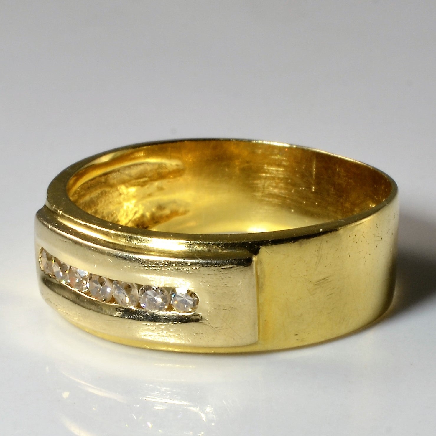 Channel Set Champagne Diamond Band | 0.14ctw | SZ 7.75 |