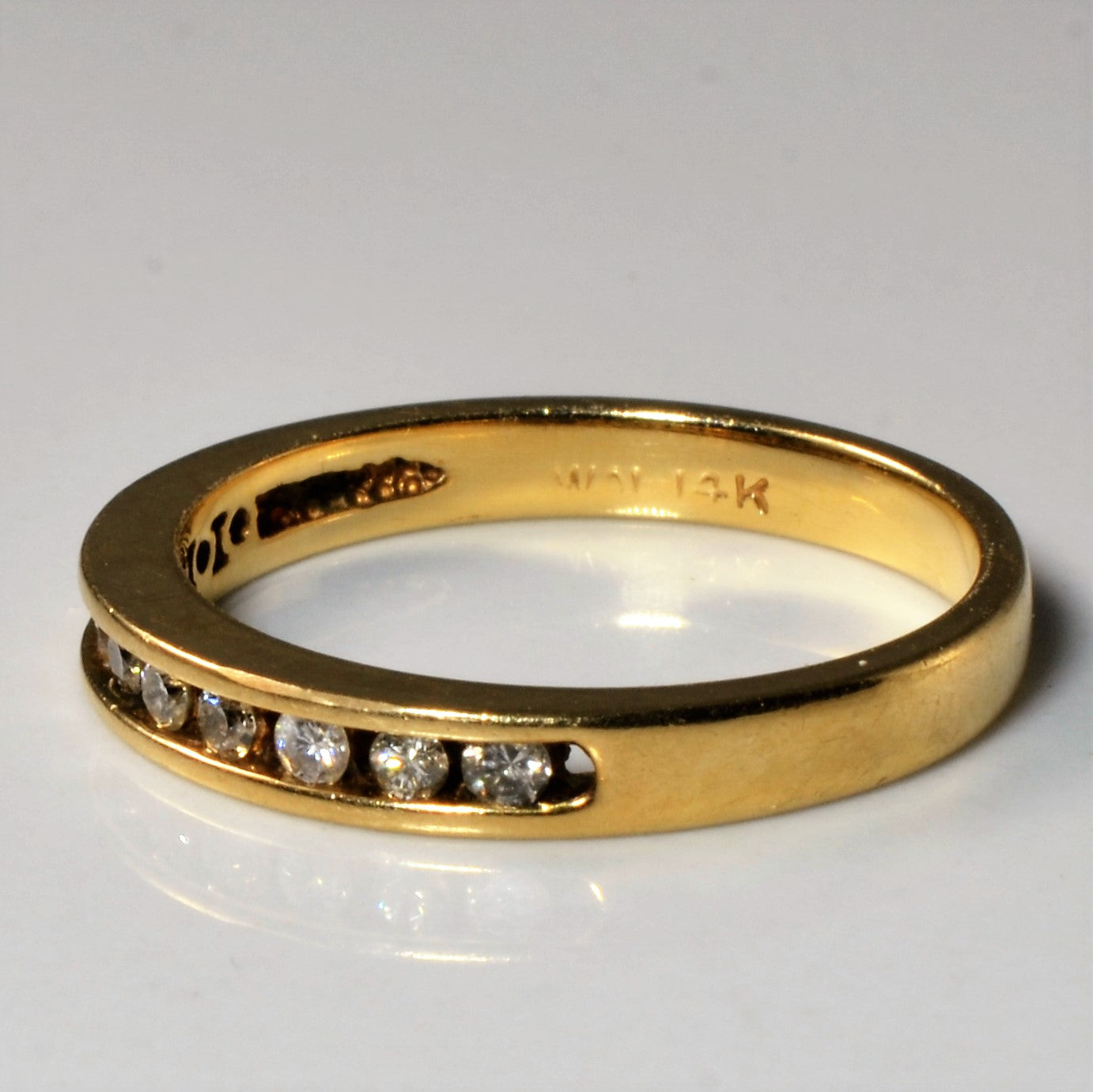 Channel Set Diamond Wedding Band | 0.15ctw | SZ 6.25 |