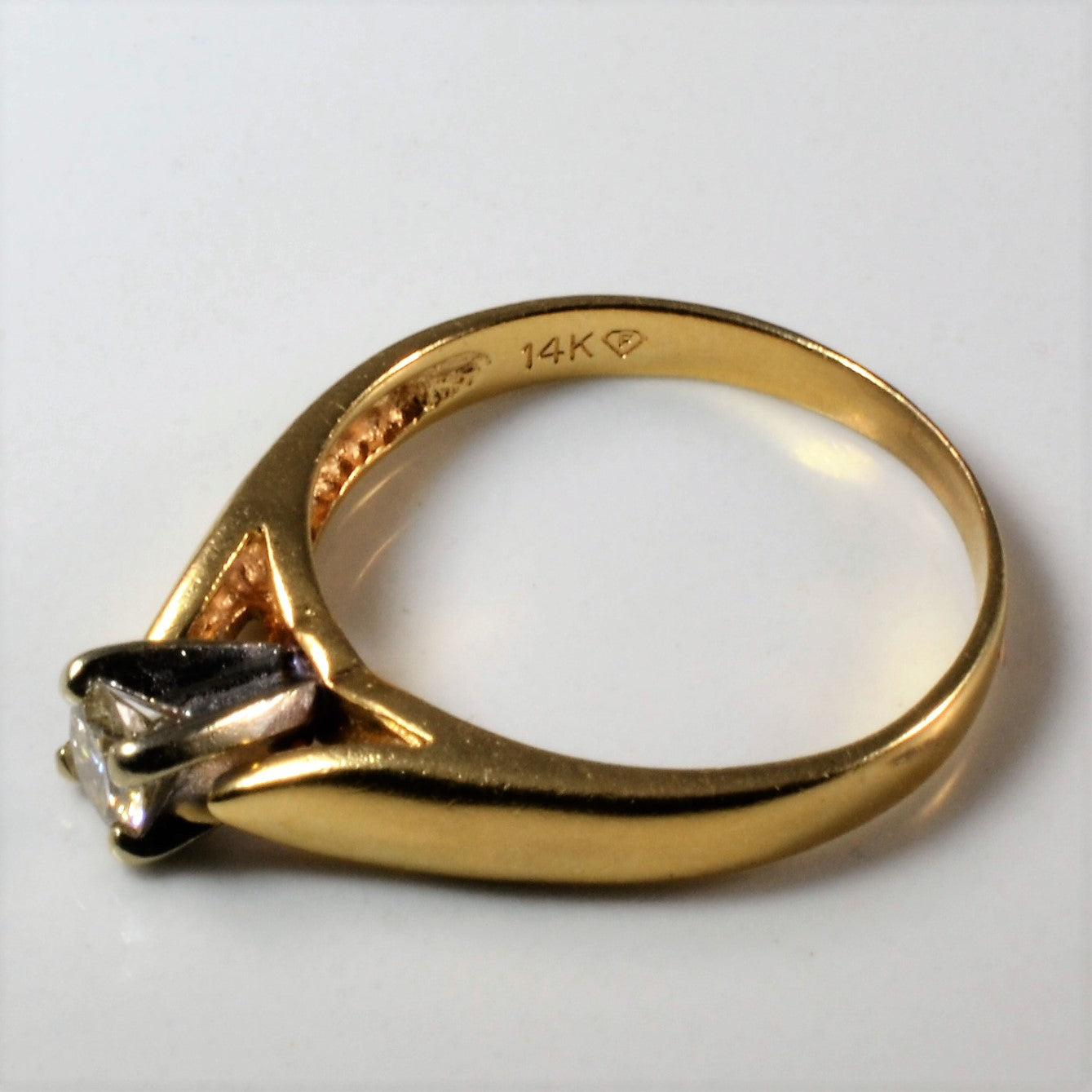 Yellow Gold Solitaire Diamond Ring | 0.20ct | SZ 6 |