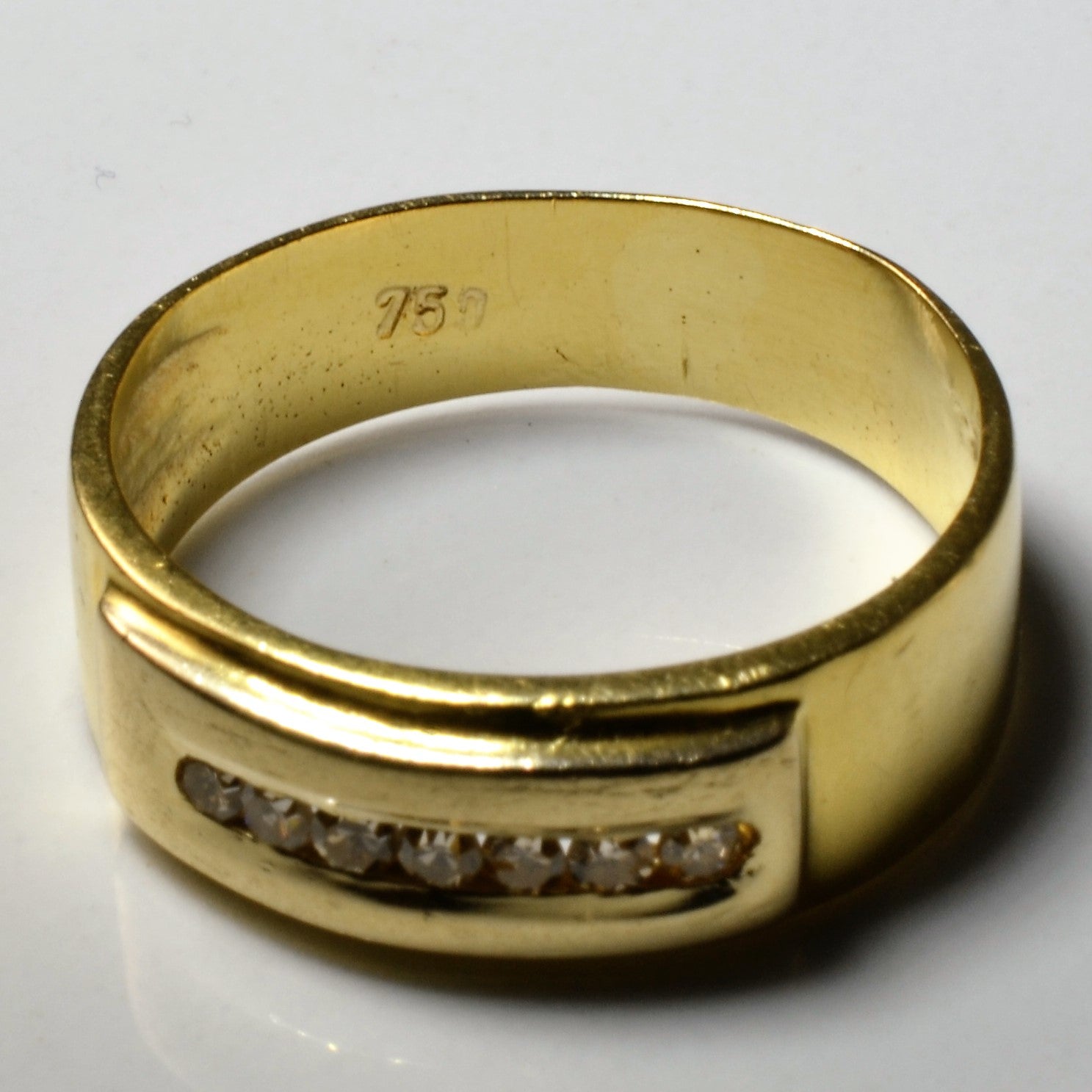 Channel Set Champagne Diamond Band | 0.14ctw | SZ 7.75 |