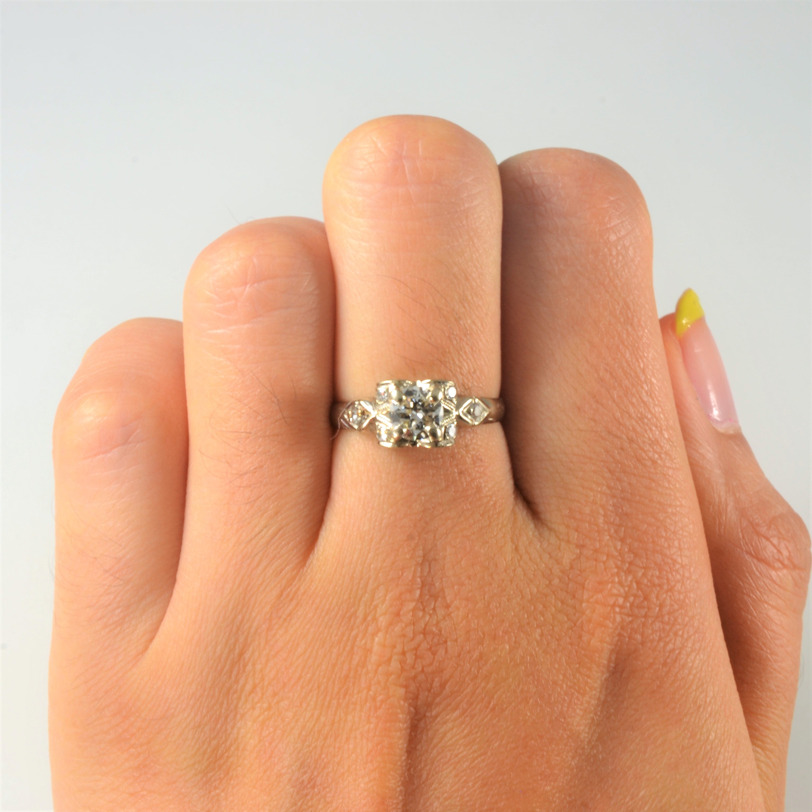 1920s Art Deco Diamond Engagement Ring | 0.57ctw | SZ 6.75 |