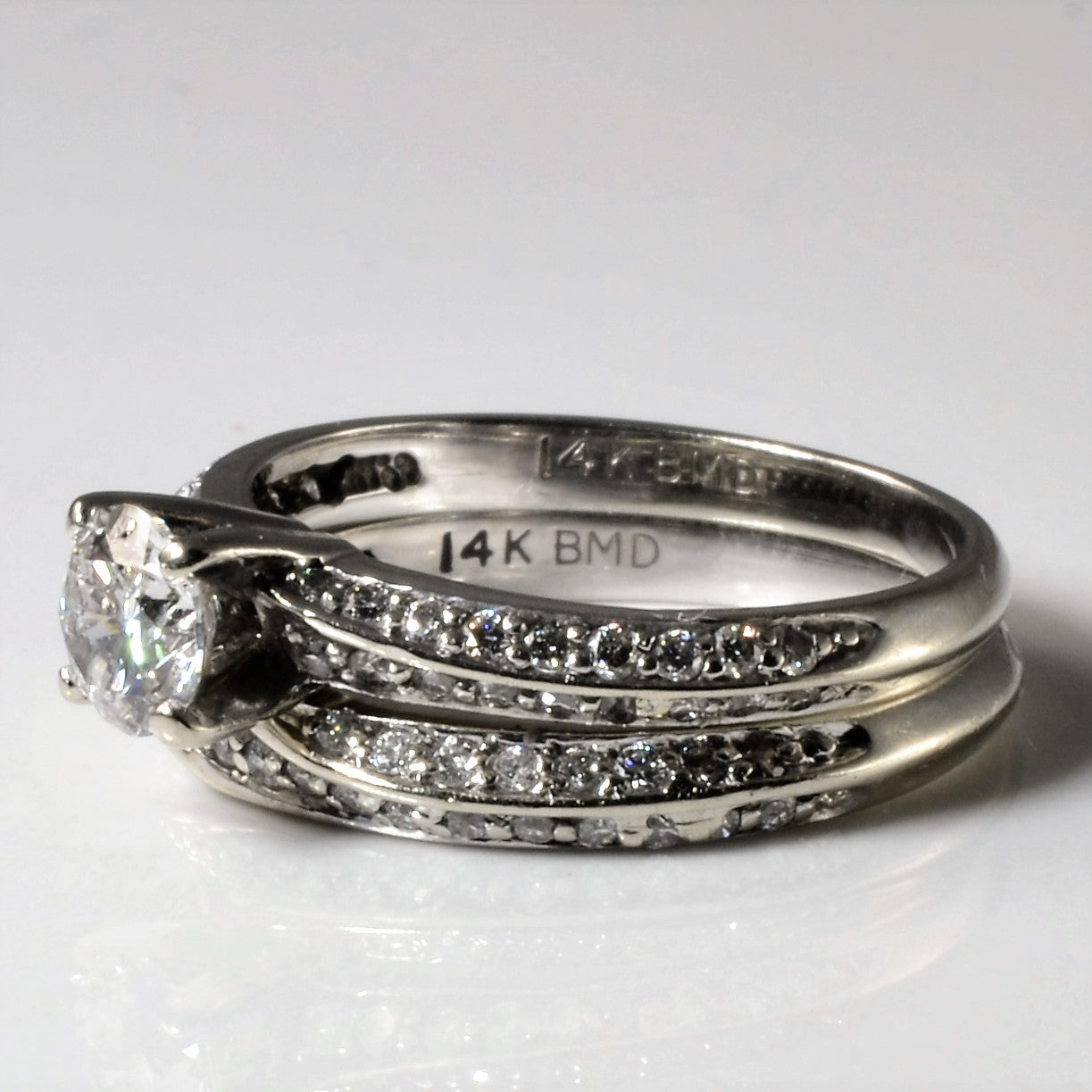 Twisted Pave Diamond Wedding Set | 0.82ctw | SZ 5.25 |