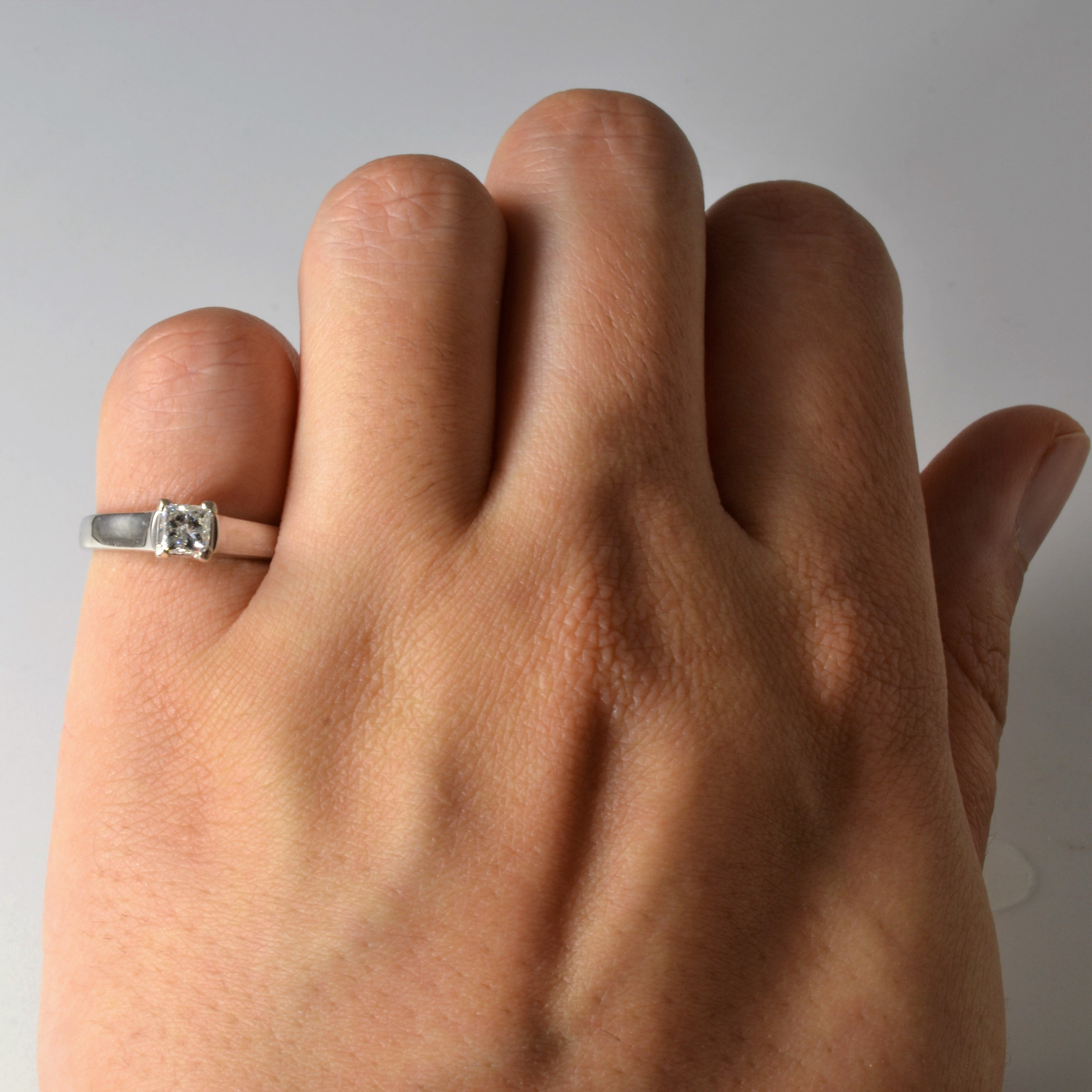 Solitaire Princess Diamond Ring | 0.37ct | SZ 4 |