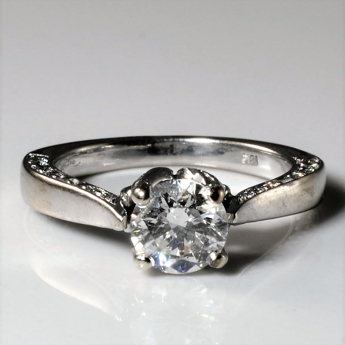 Low Cathedral Diamond Engagement Ring | 1.07ctw | SZ 4.5 |