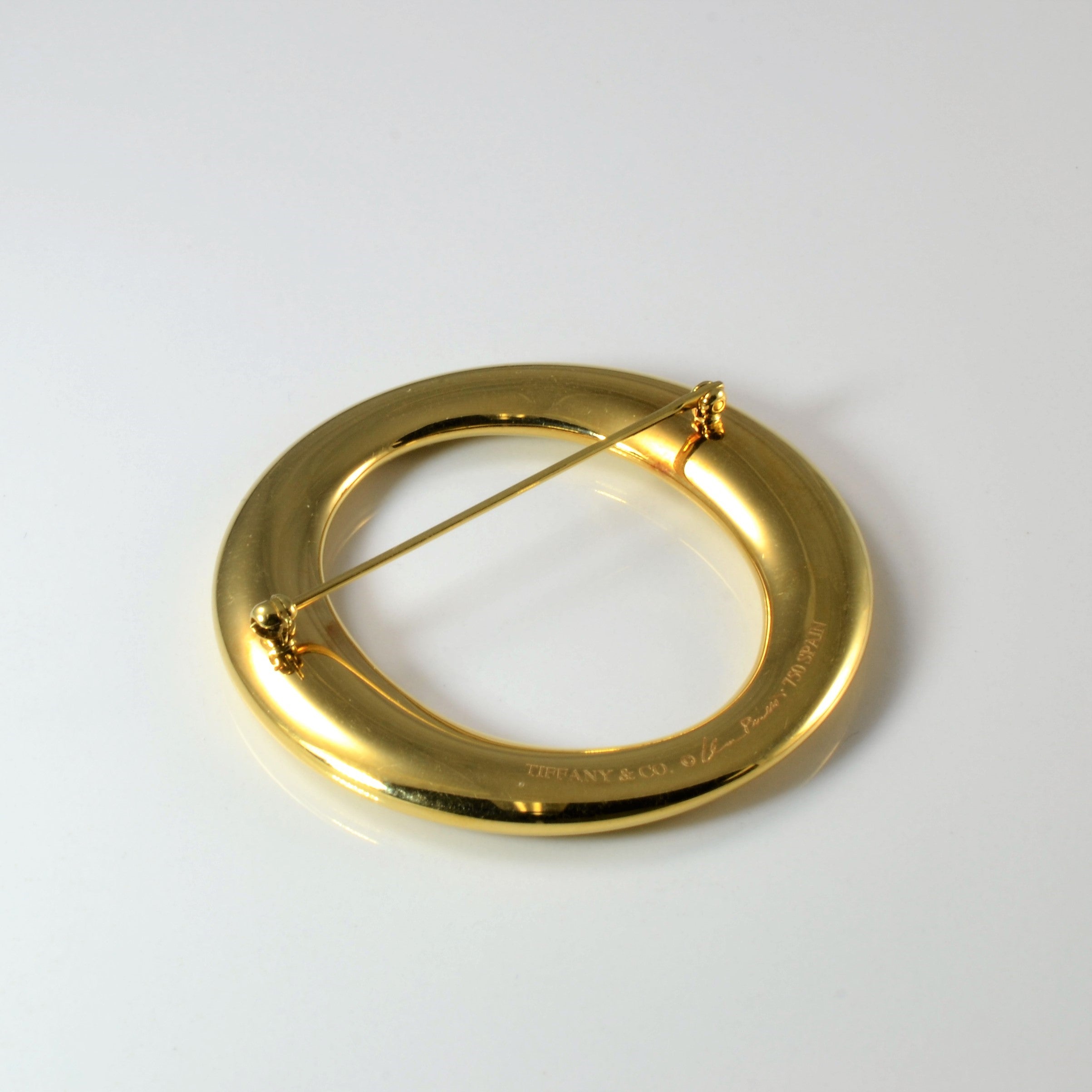 Tiffany Elsa Peretti Sevillana O Large 18K Pin Brooch |