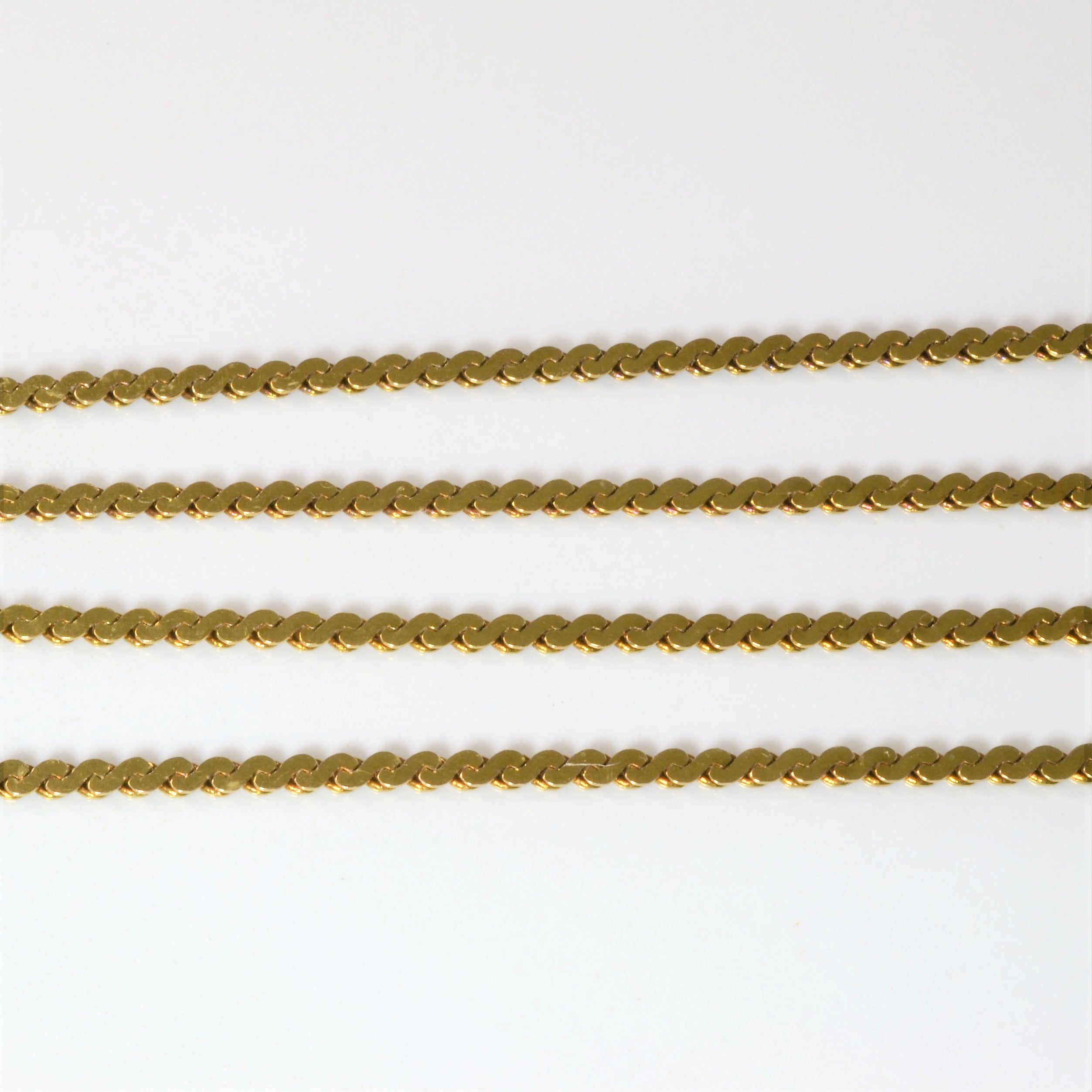 Chaîne serpentine en or jaune 10 carats | 20 pouces |