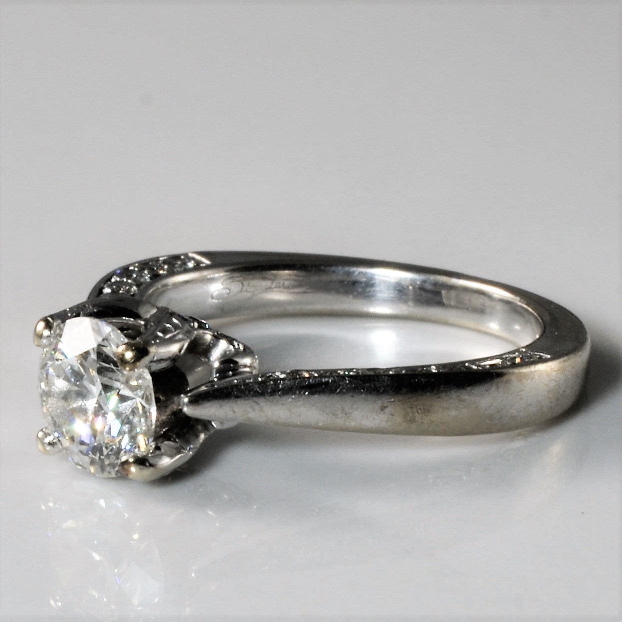 Low Cathedral Diamond Engagement Ring | 1.07ctw | SZ 4.5 |