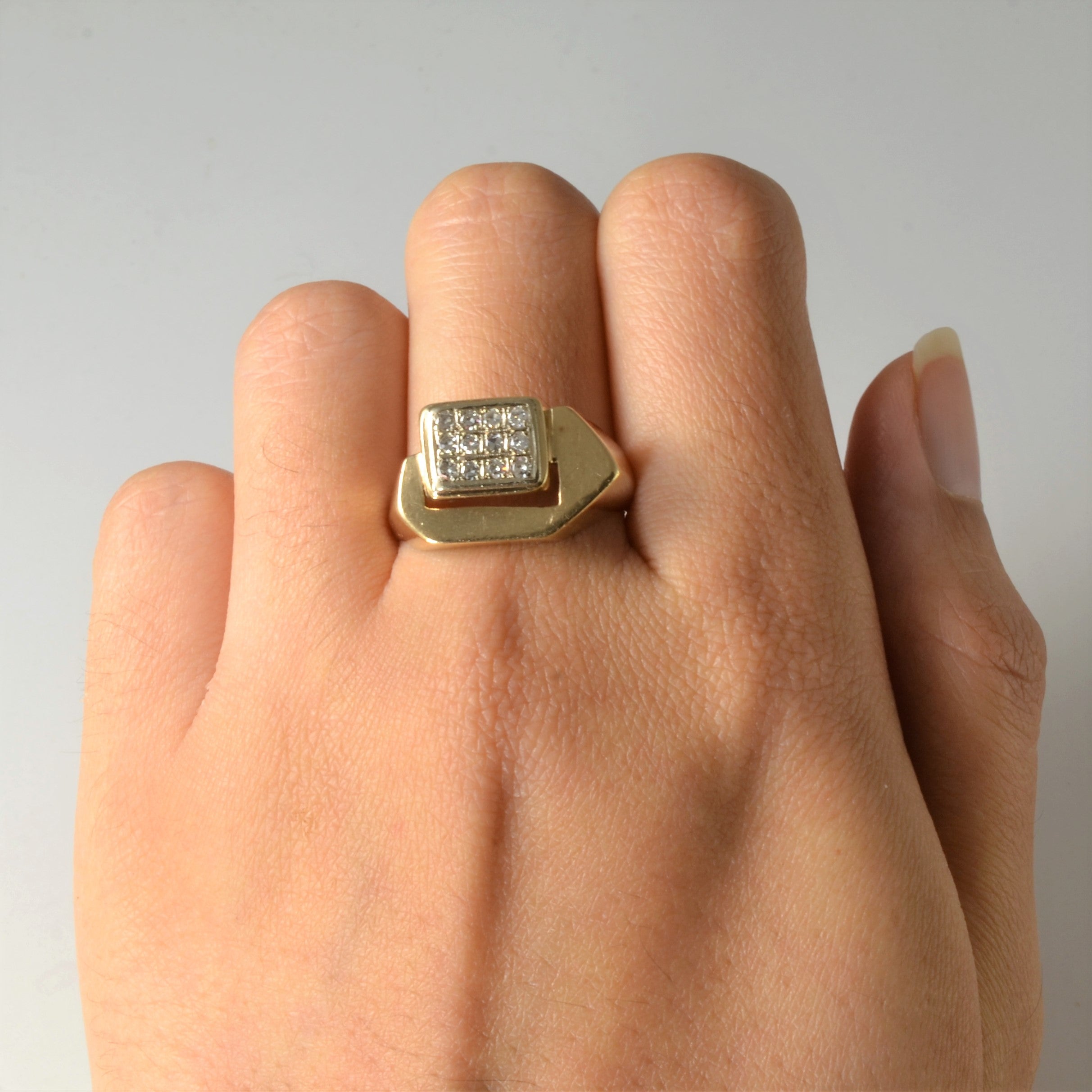 Abstract Diamond Grid Ring | 0.21ctw | SZ 8.75 |