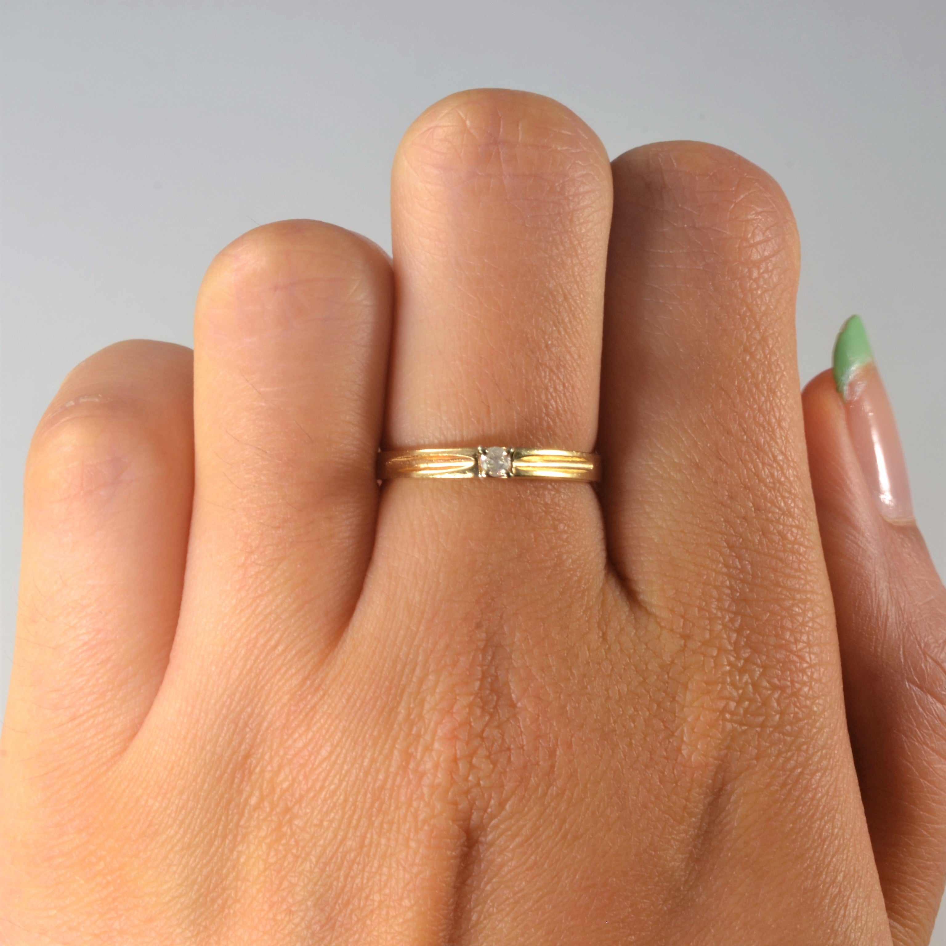 Diamond Solitaire Promise Ring | 0.04ct | SZ 6.25 |