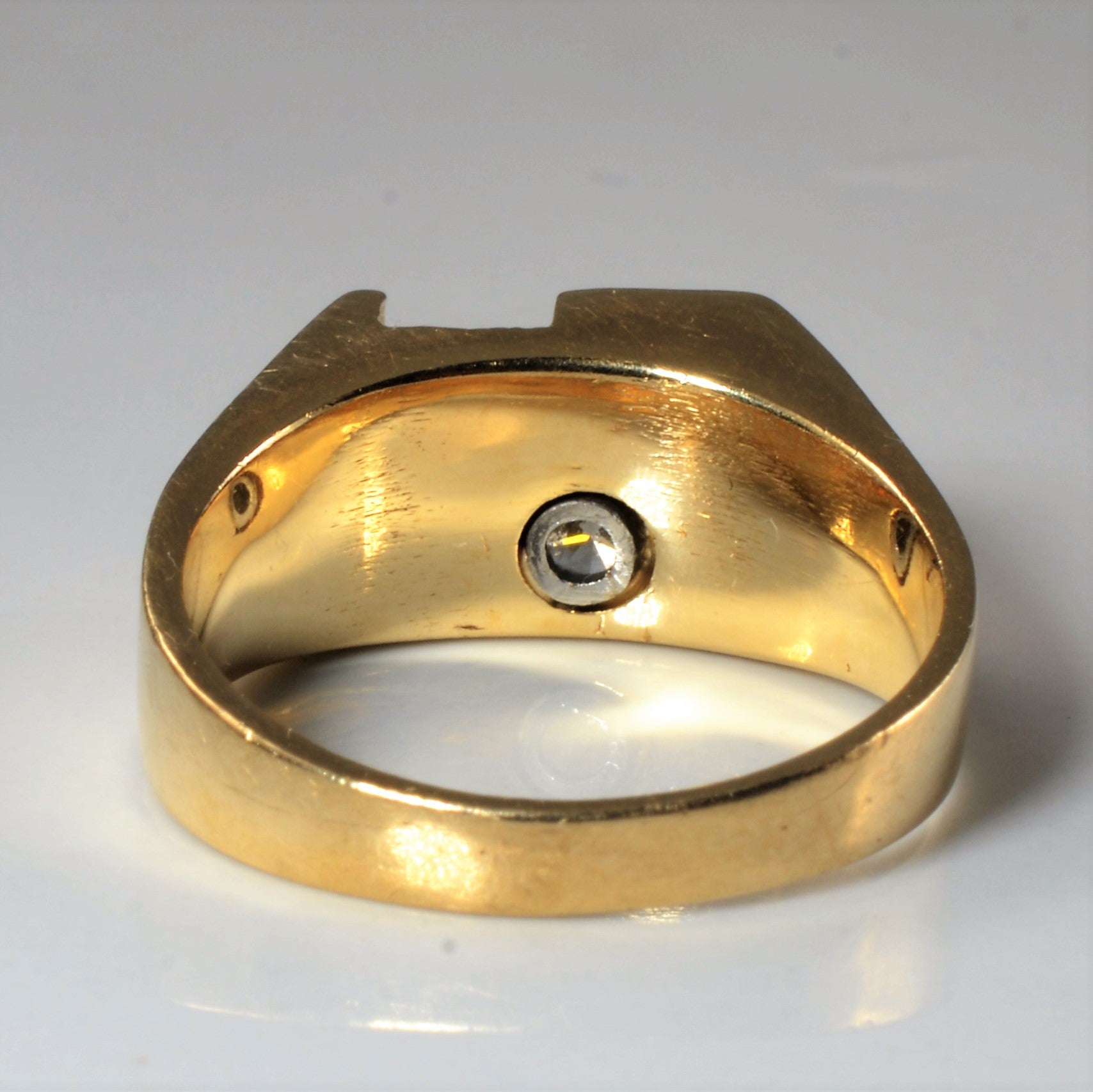 Bague solitaire géométrique en diamant | 0,34 ct | Taille 9,25 |