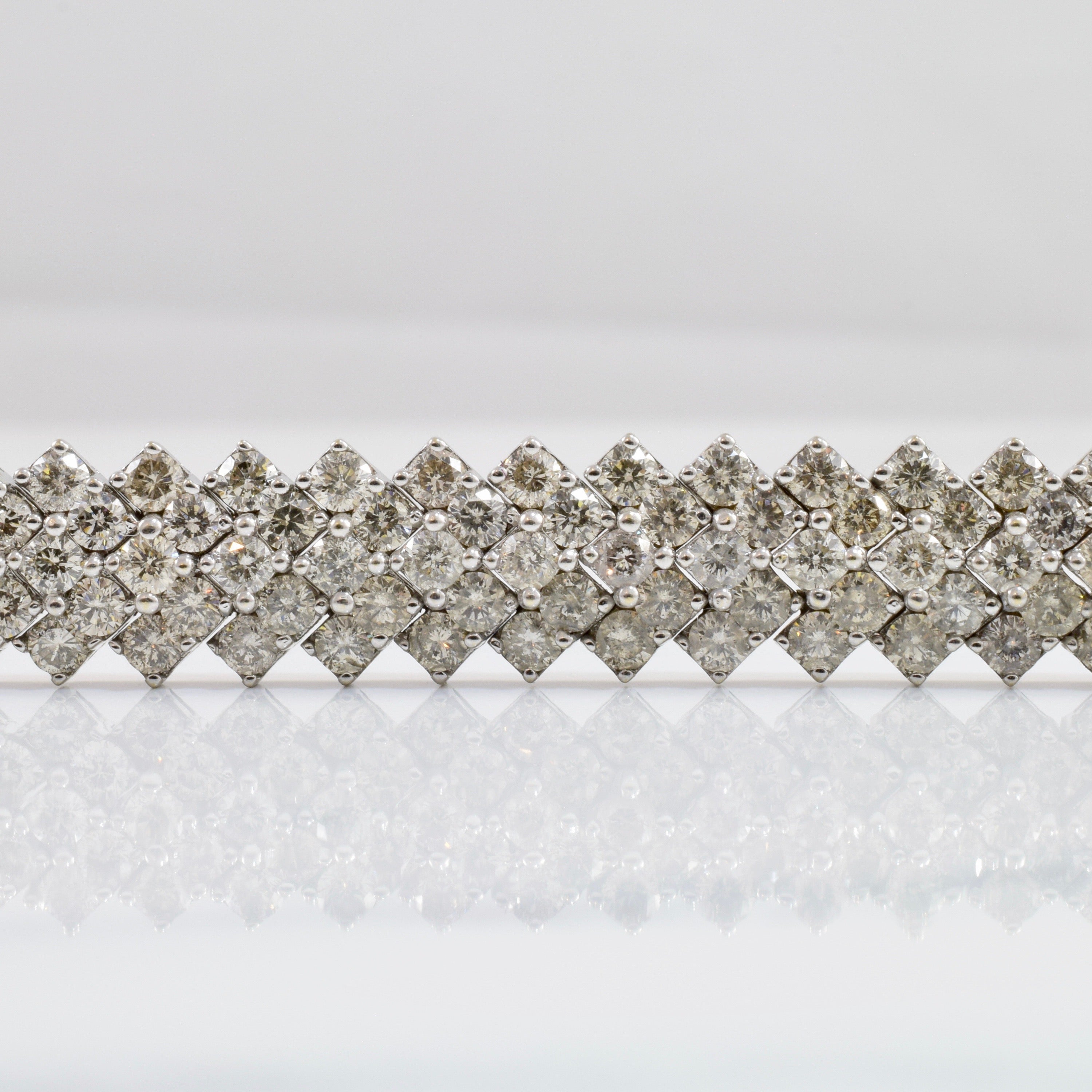 Large Diamond Cluster Bracelet | 15.30 ctw | 6" |