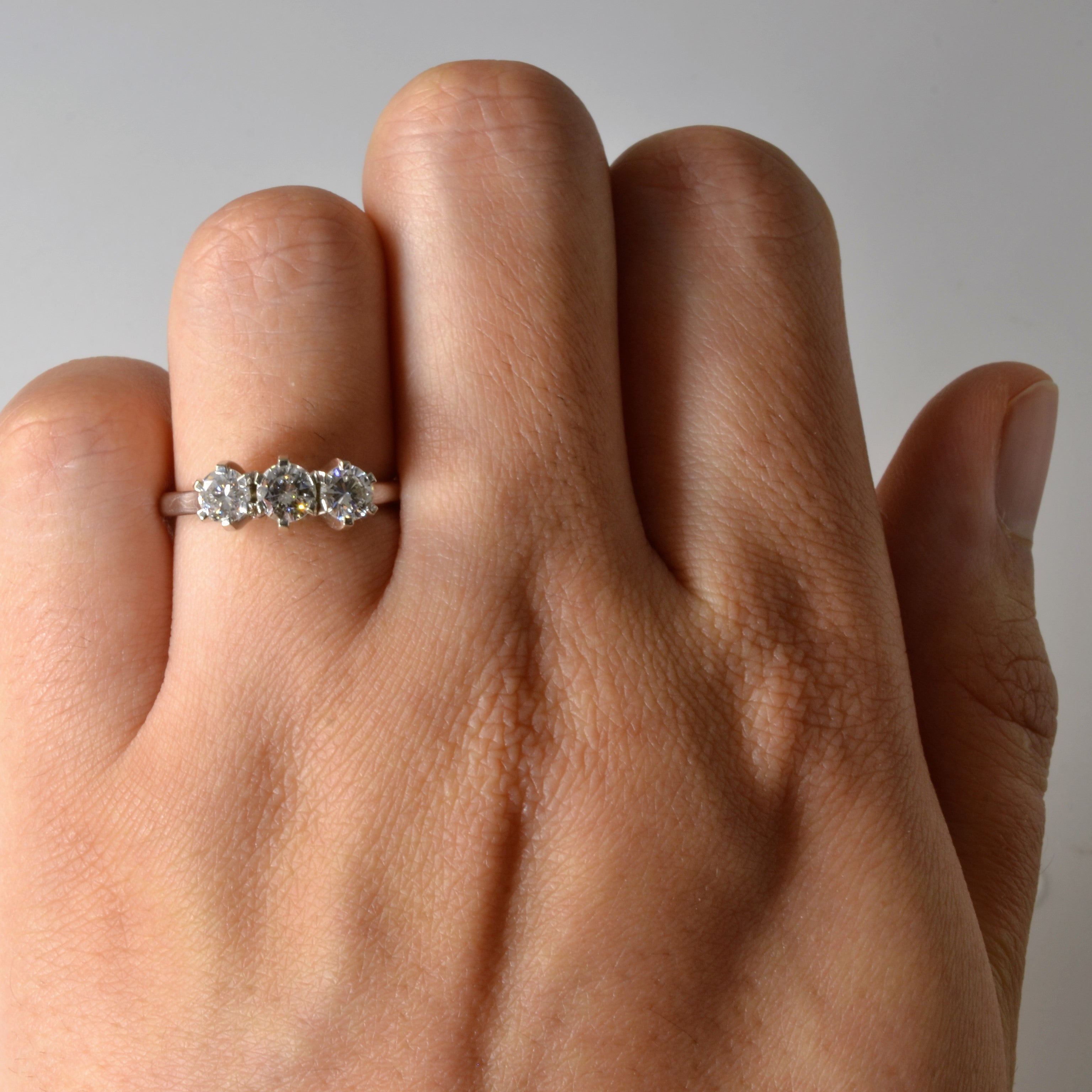 Birks' Three Stone Diamond Ring | 0.71ctw | SZ 6 |