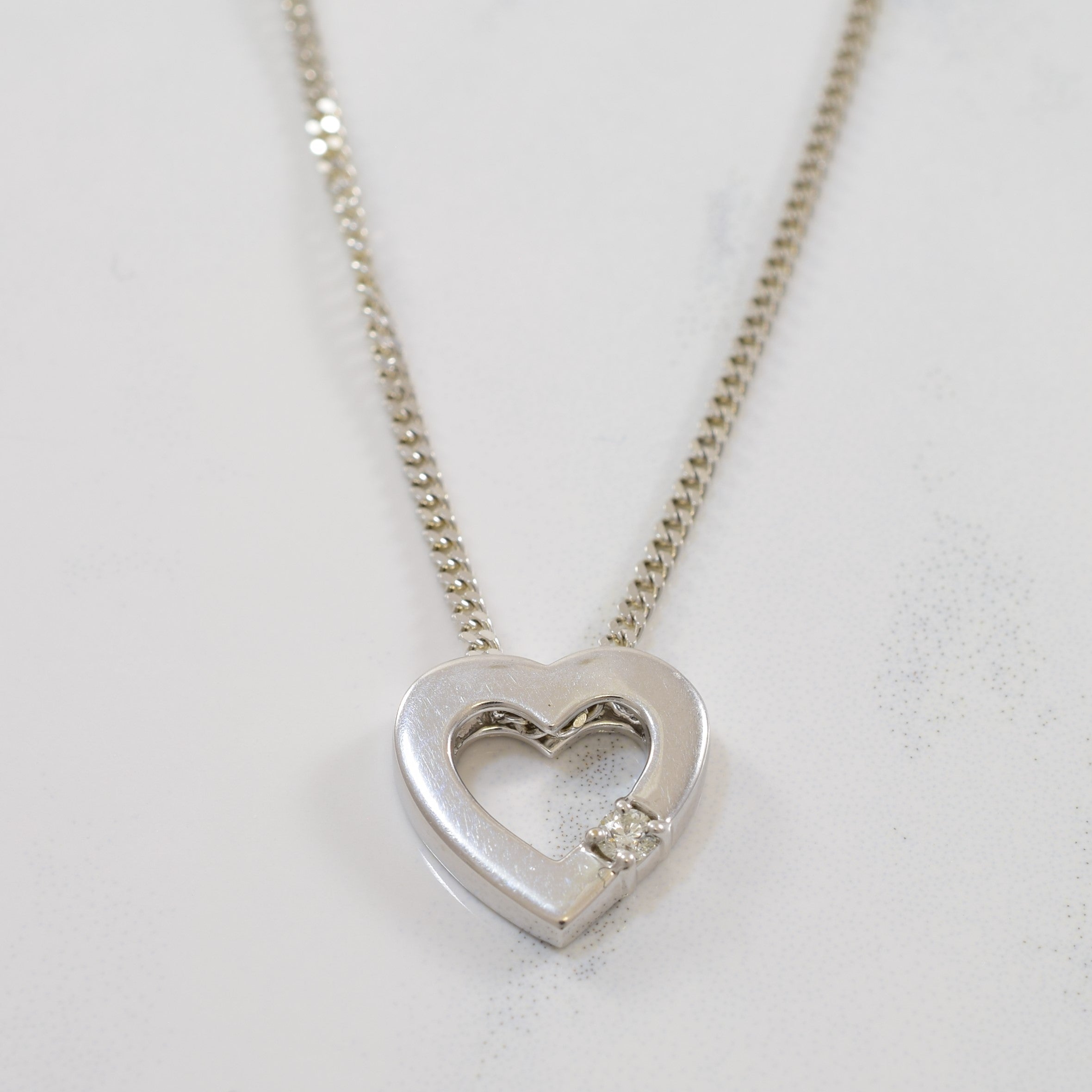 Diamond Heart Necklace | 0.05ct | 18" |