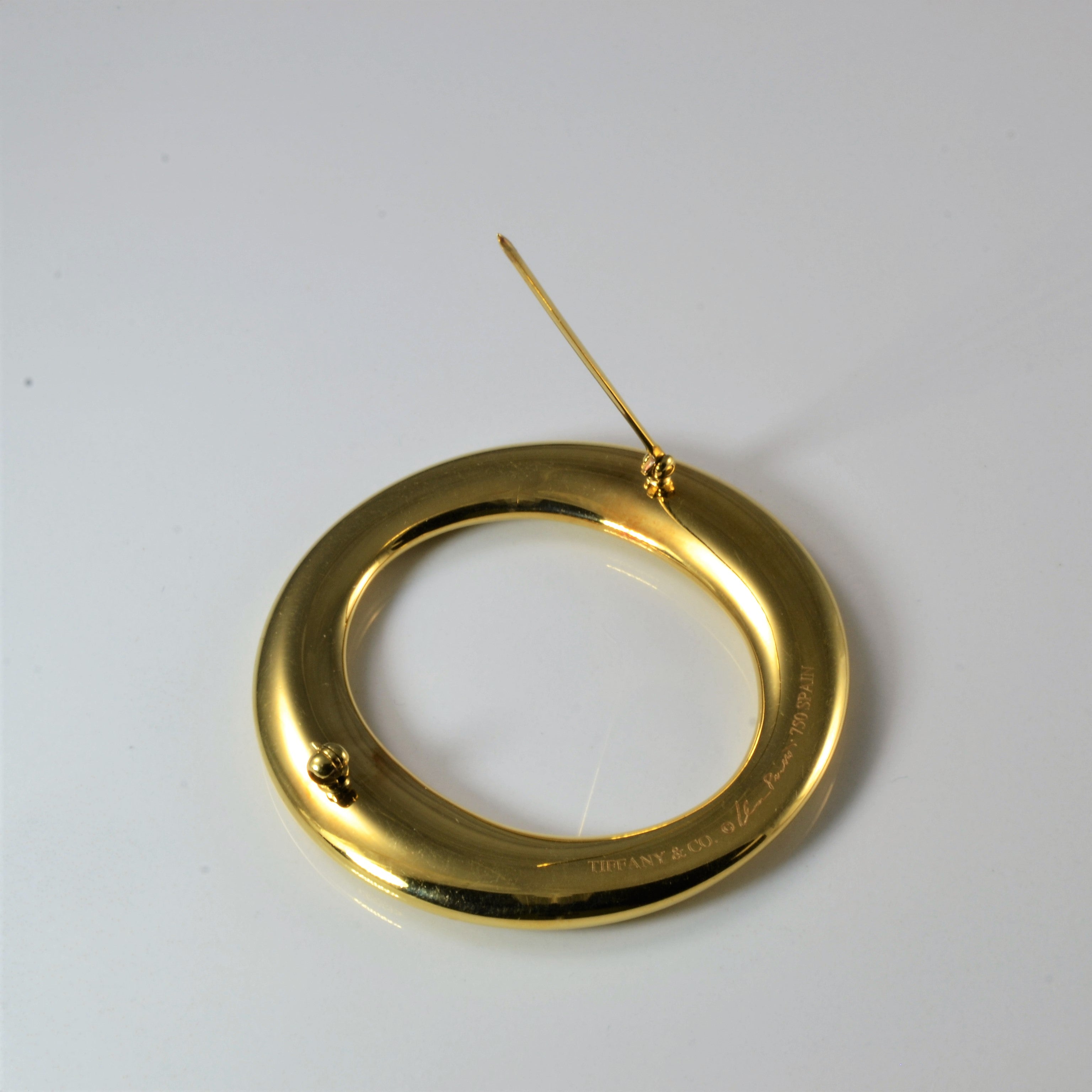 Tiffany Elsa Peretti Sevillana O Large 18K Pin Brooch |