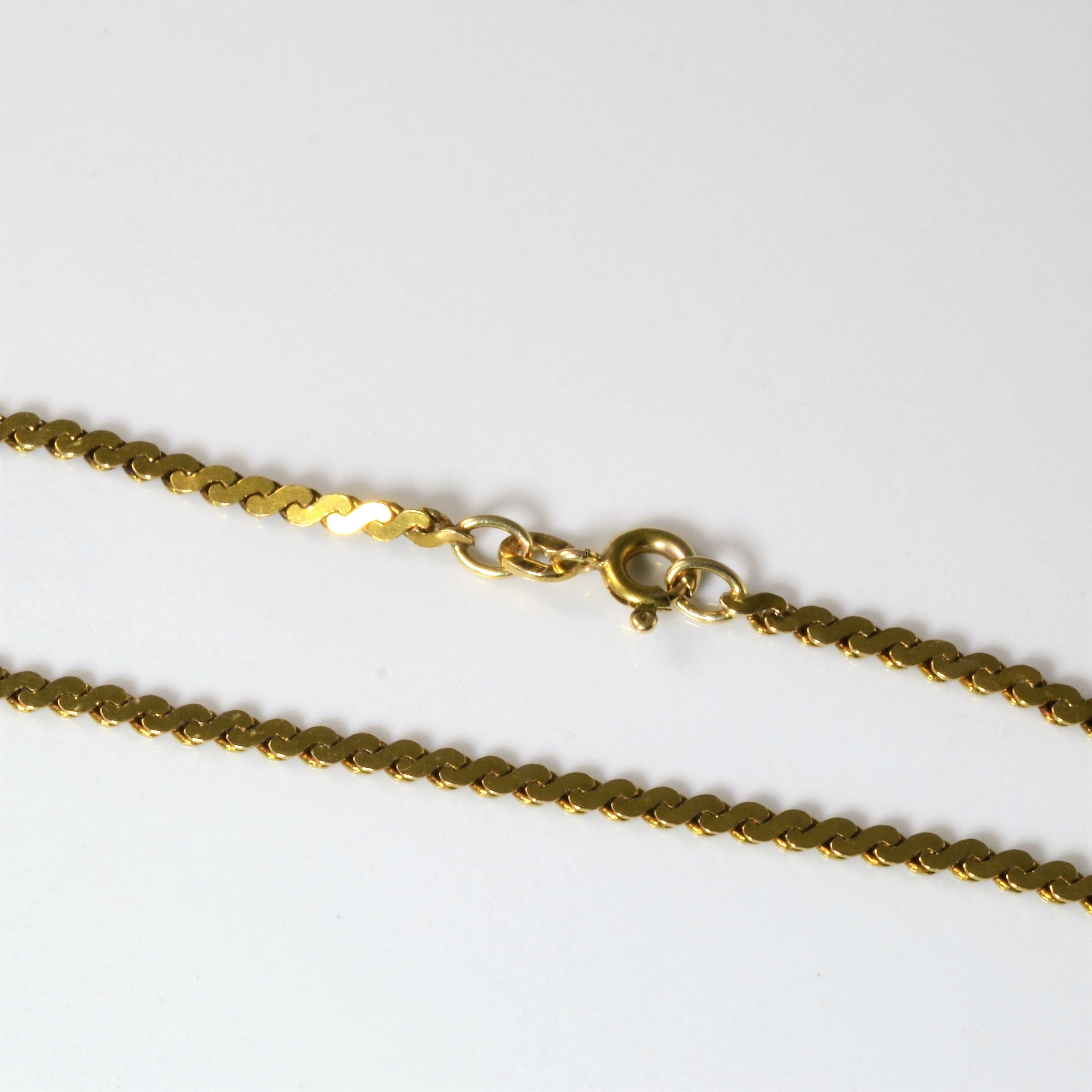Chaîne serpentine en or jaune 10 carats | 20 pouces |
