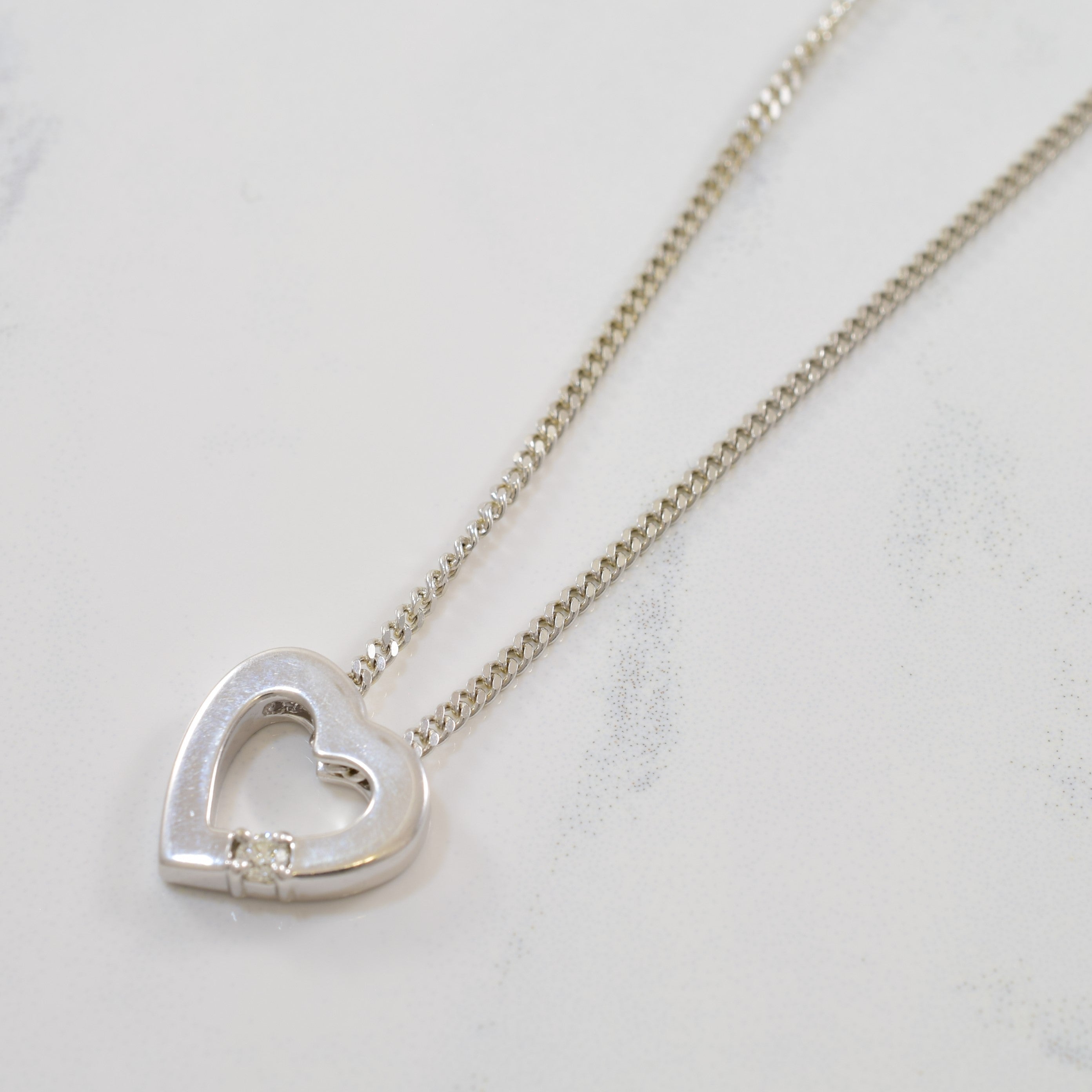 Diamond Heart Necklace | 0.05ct | 18" |